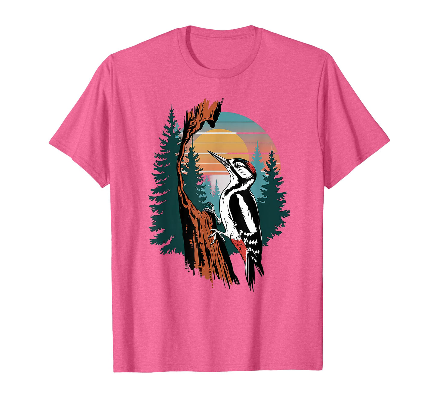 Woodpecker Hunting Hiking Outdoor Camping Forest Men Women T-Shirt