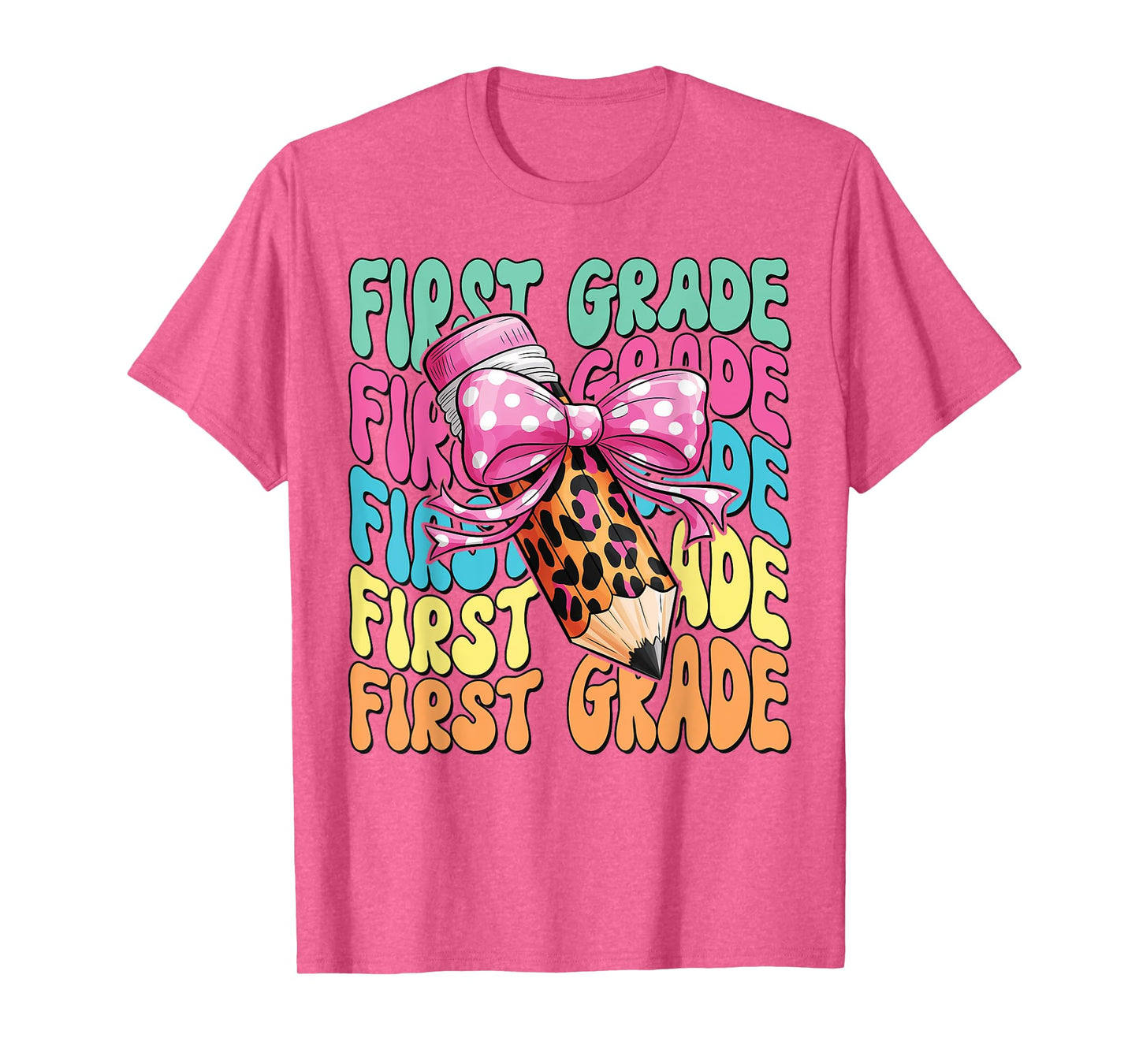 Groovy 1st Grade Girls Teacher First Grade Back to School T-Shirt