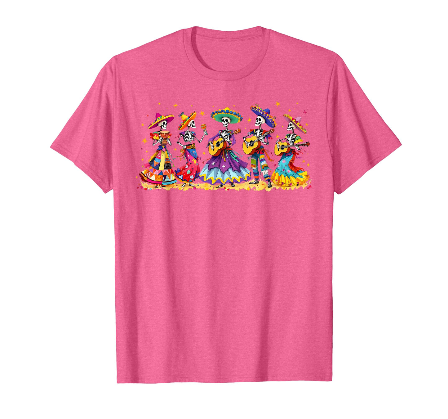 Skeleton Dancing Dia De Los Muertos Mexican Day of Dead T-Shirt