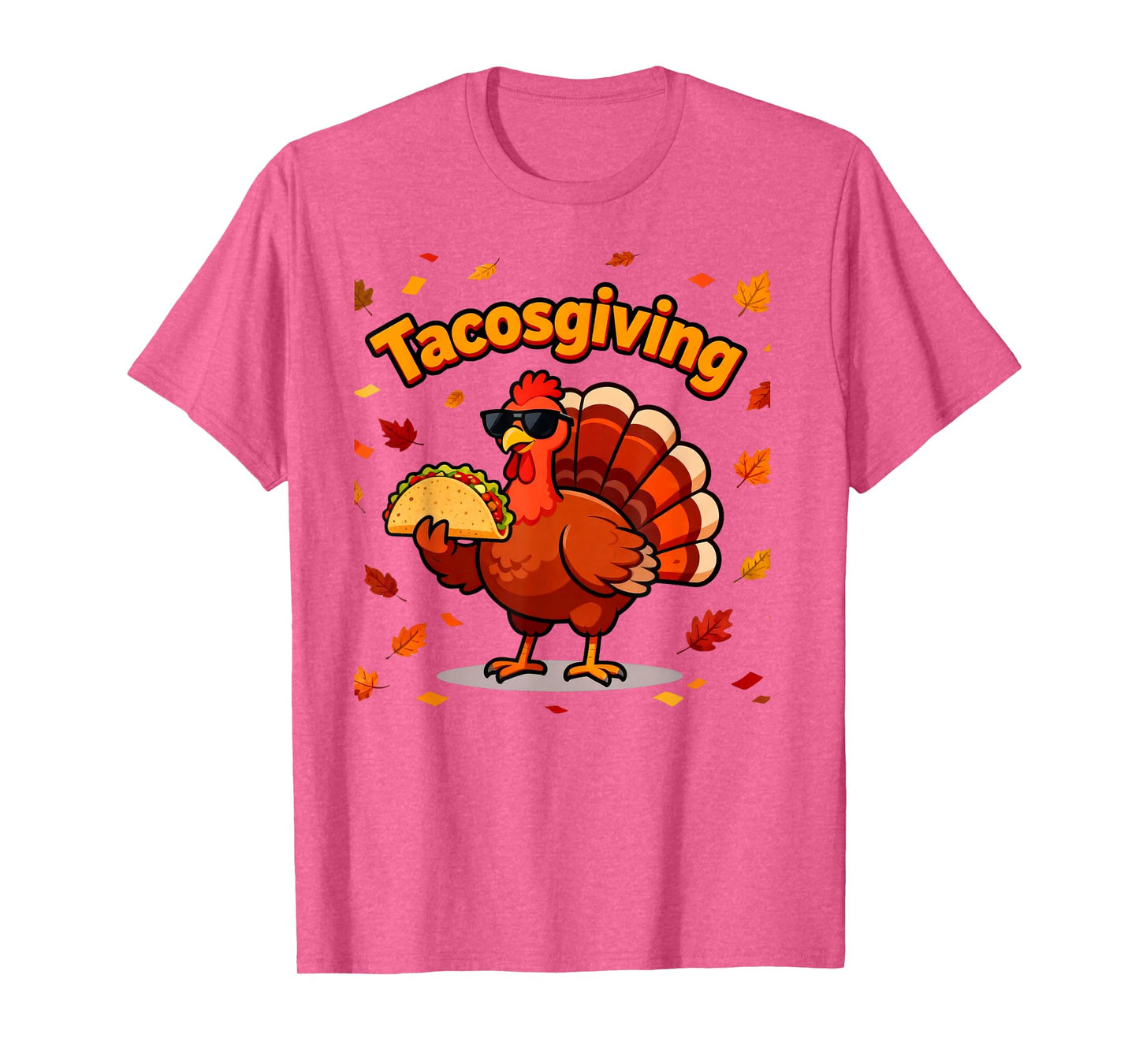 Tacosgiving Cool Turkey with Tacos,Funny Falling Autumn T-Shirt
