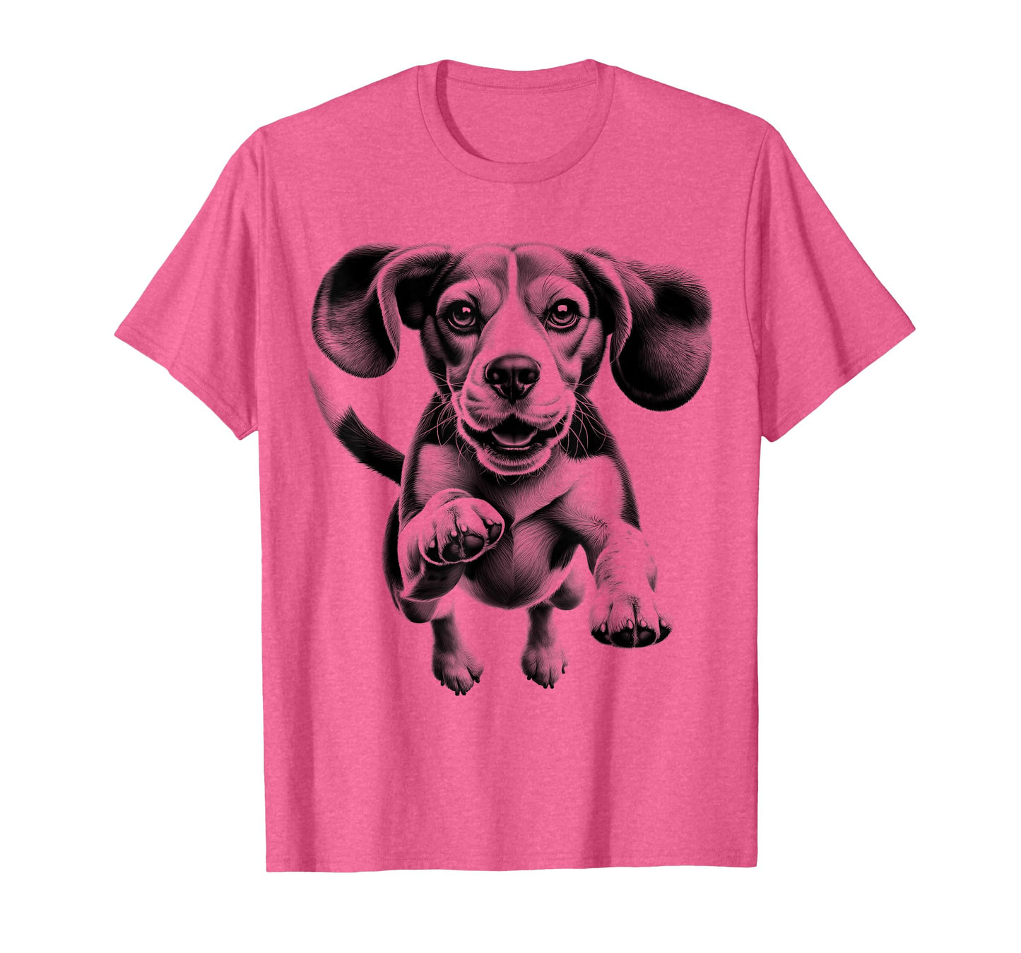 Cute Beagle Dog in Jump T-Shirt
