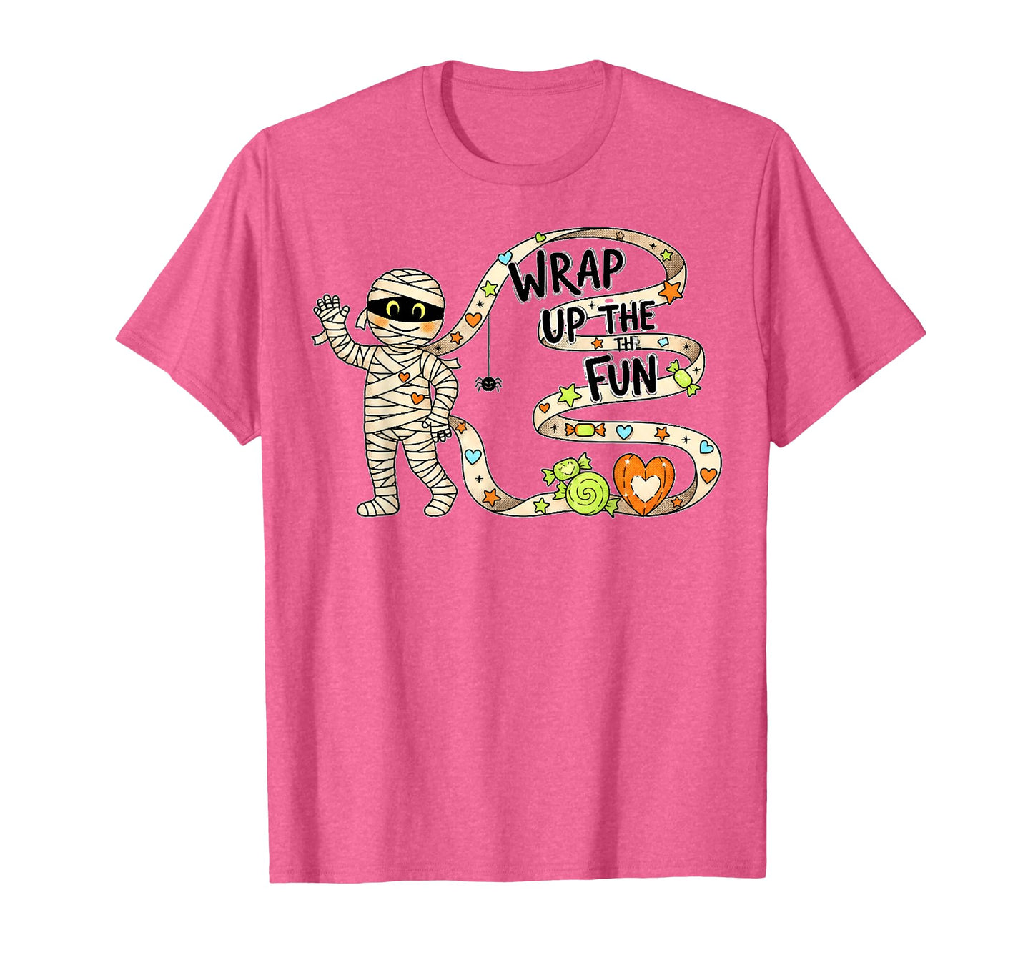 Mummy Fun Wrap, Wrap Up The Fun, Spooky Mummy Halloween Tee T-Shirt