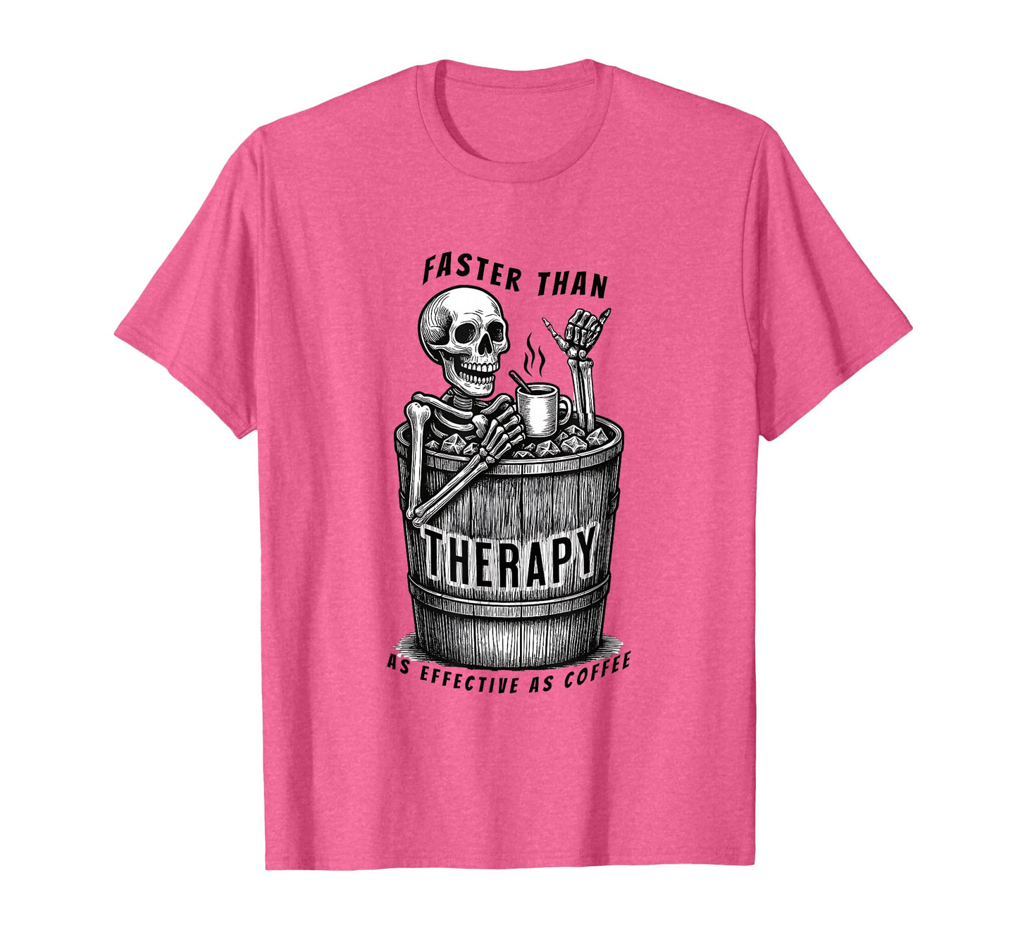 Cold Plunge Skeleton Design – Cold Bath Therapy and Coffee T-Shirt