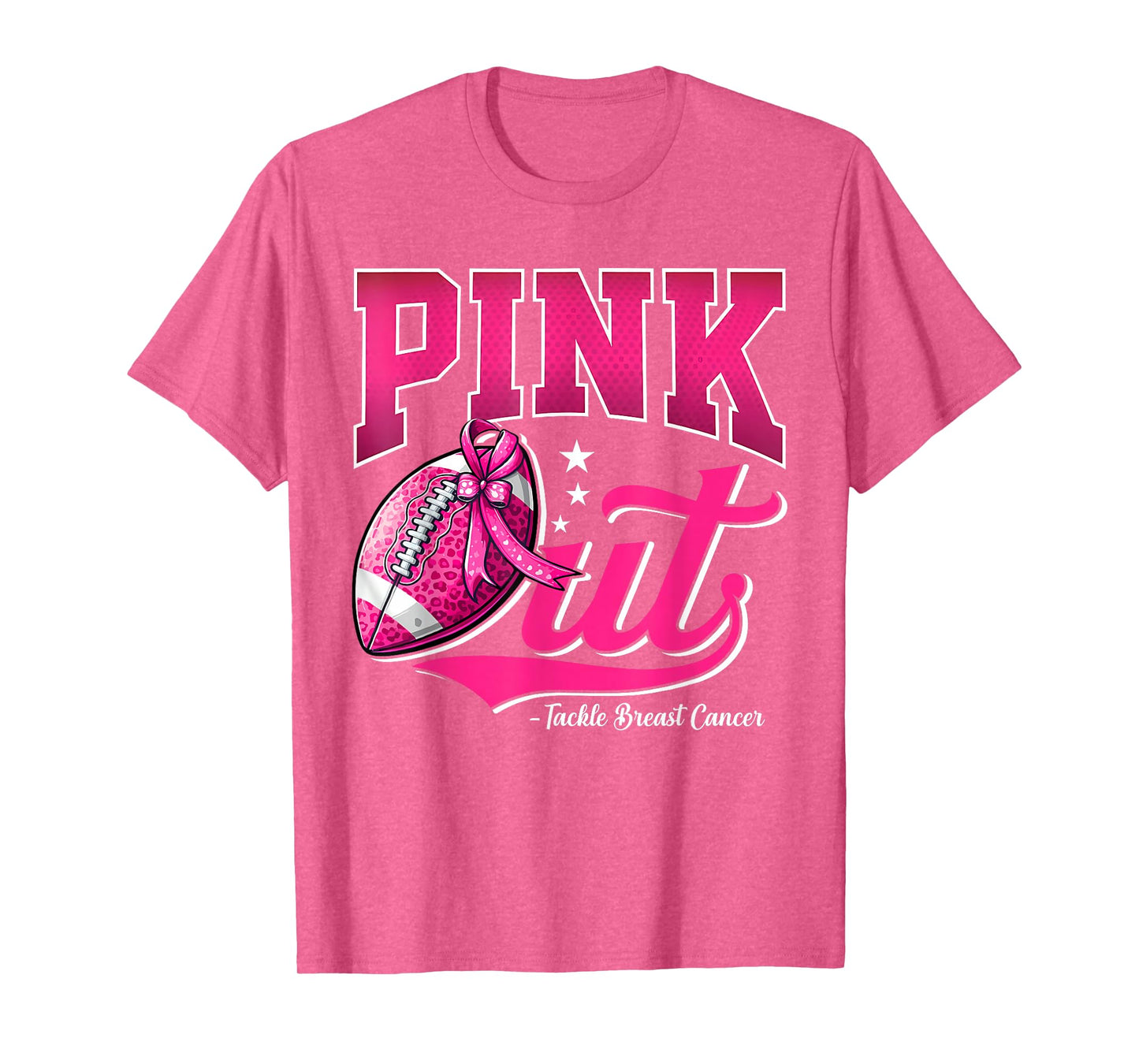 Pink Out Football Breast Cancer Awareness Men Women Kids T-Shirt