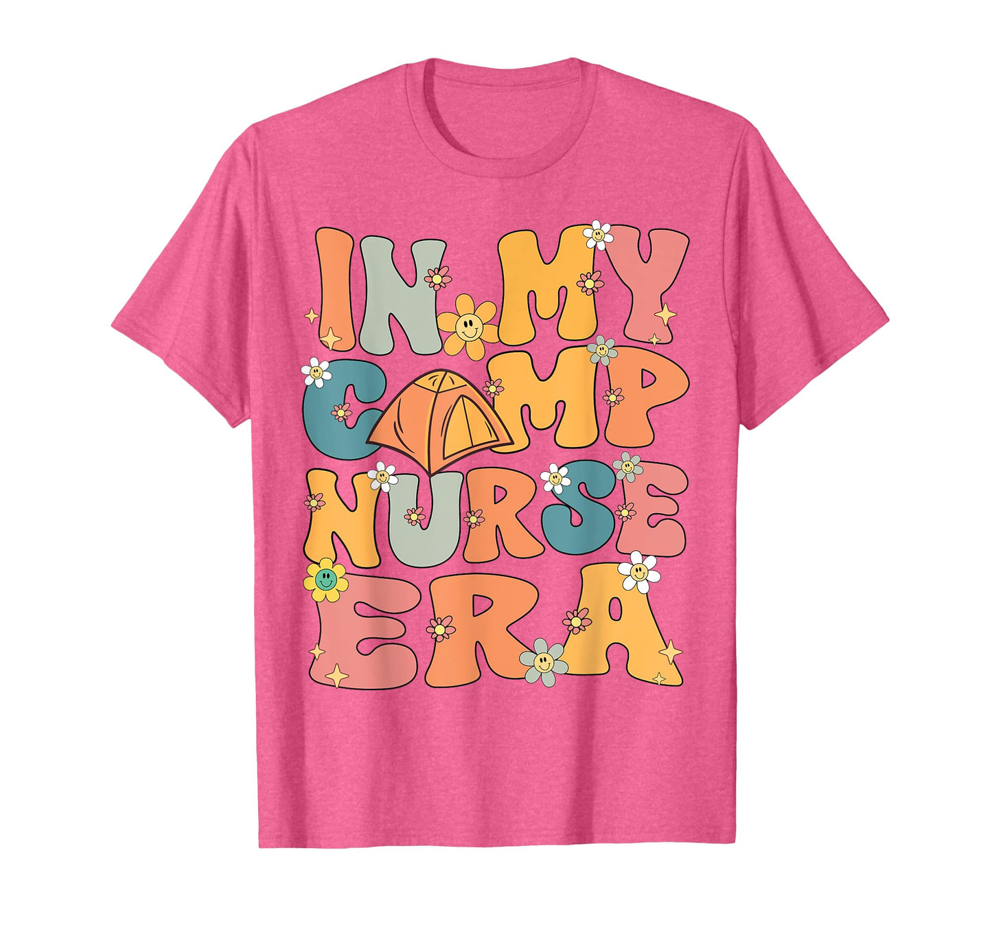 In My Camp Nurse Era Retro Groovy Summer Camp Nurse Cute Men Women Girls Kids T-Shirt