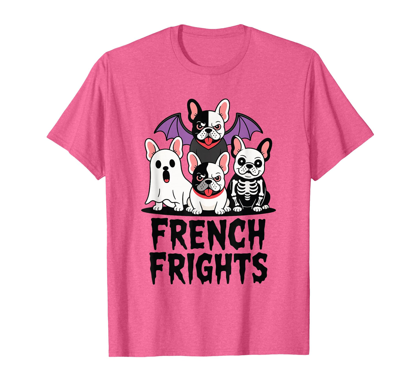Funny Halloween French Frights Bulldog Costume Dog Pun Mom T-Shirt