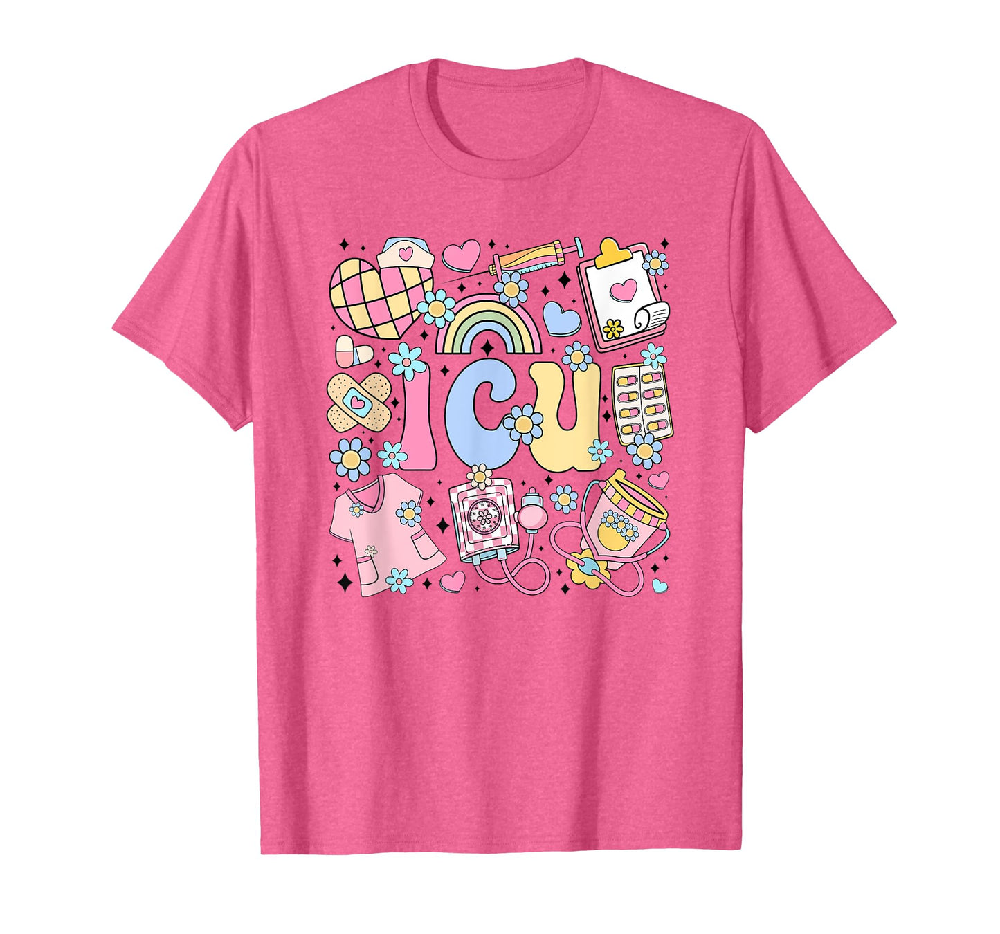 ICU Nurse Stuff Retro Intensive Care Nurse Squad Nursing T-Shirt