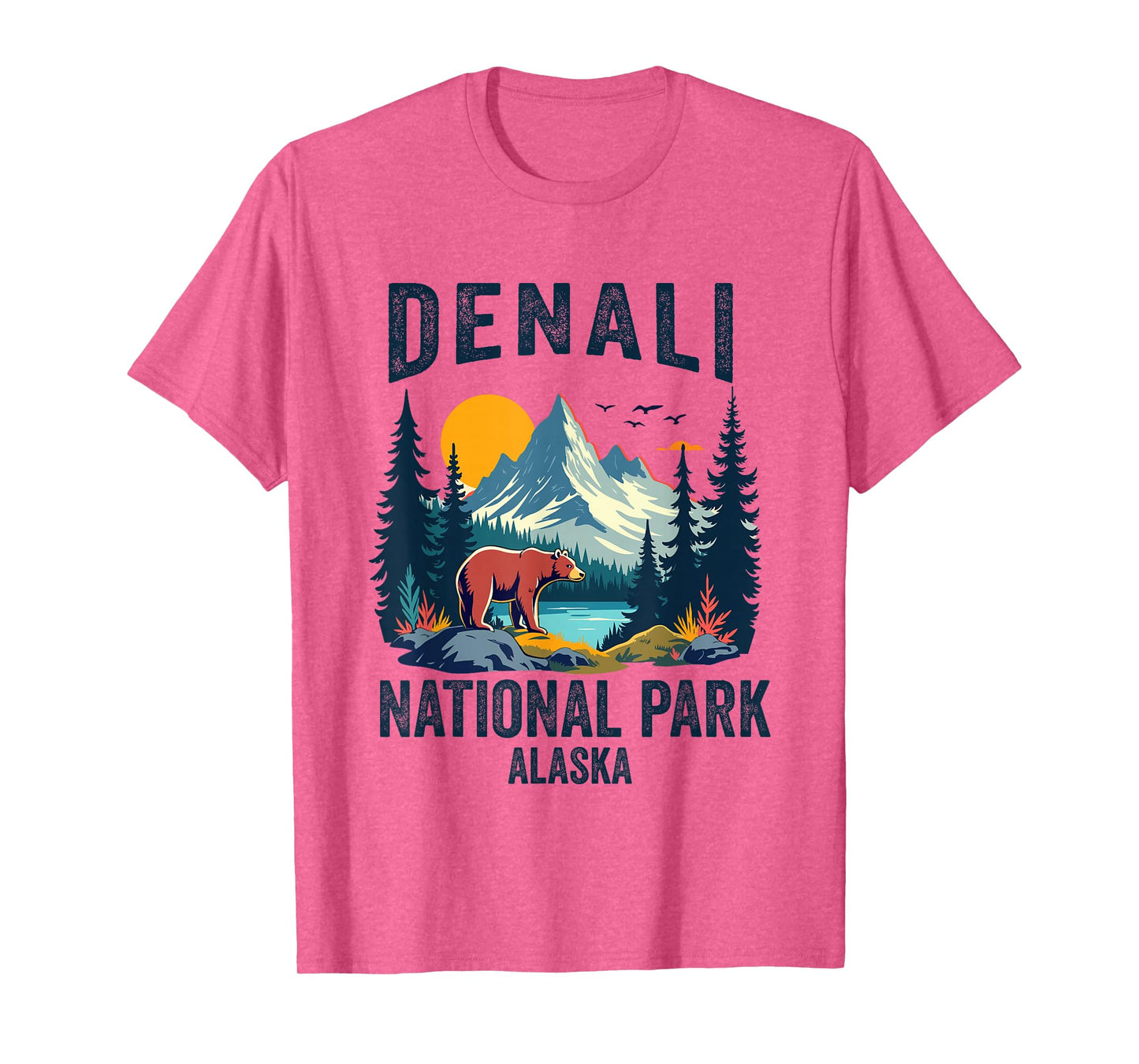 Denali National Park Souvenir Alaska Retro For Men Women T-Shirt