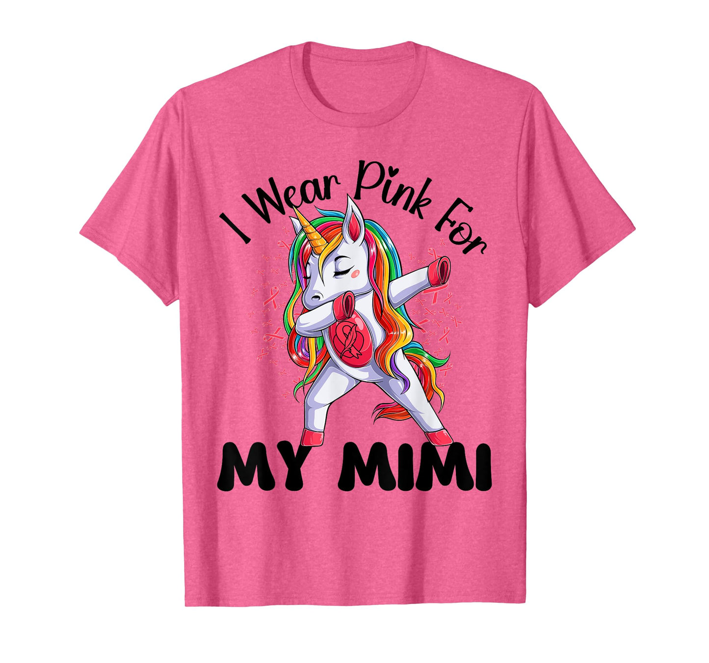 Breast Cancer Awareness Unicorn I Wear Pink For My Mimi T-Shirt