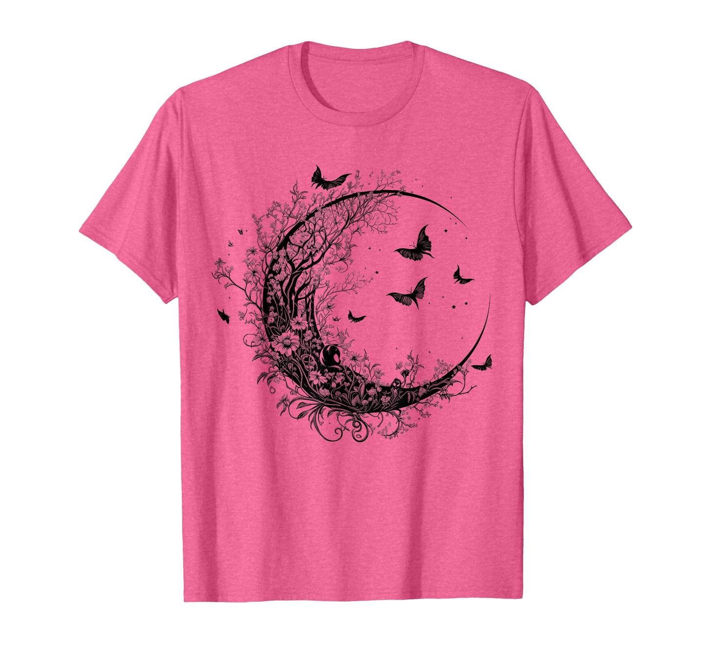 Cute Fairycore Floral Moon Aesthetic Girls Women Graphic T-Shirt