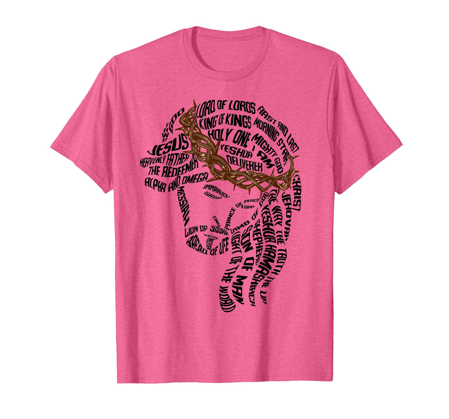 Christian Names of Jesus Christ Face Gospel Religious Bible T-Shirt