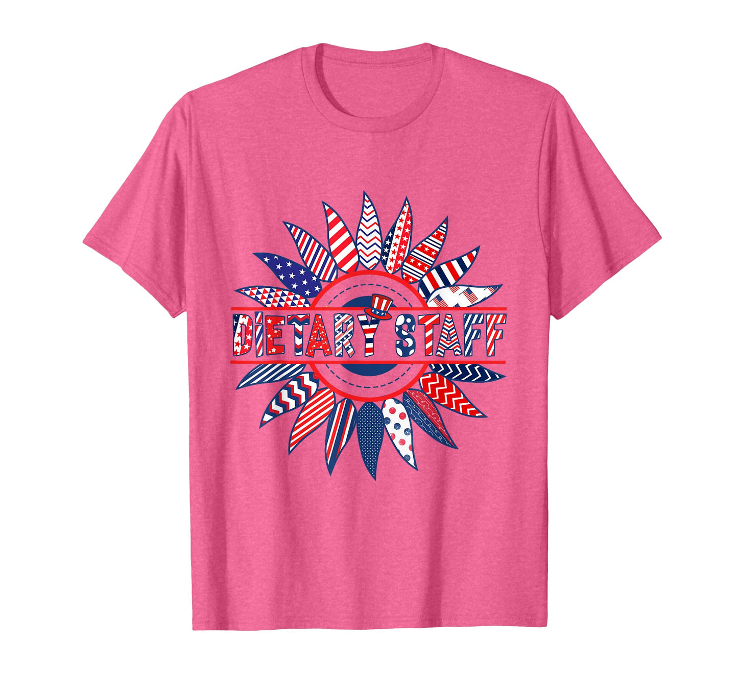 Sunflower Patriotic Dietary Staff 4th Of July 2024 Women Men T-Shirt