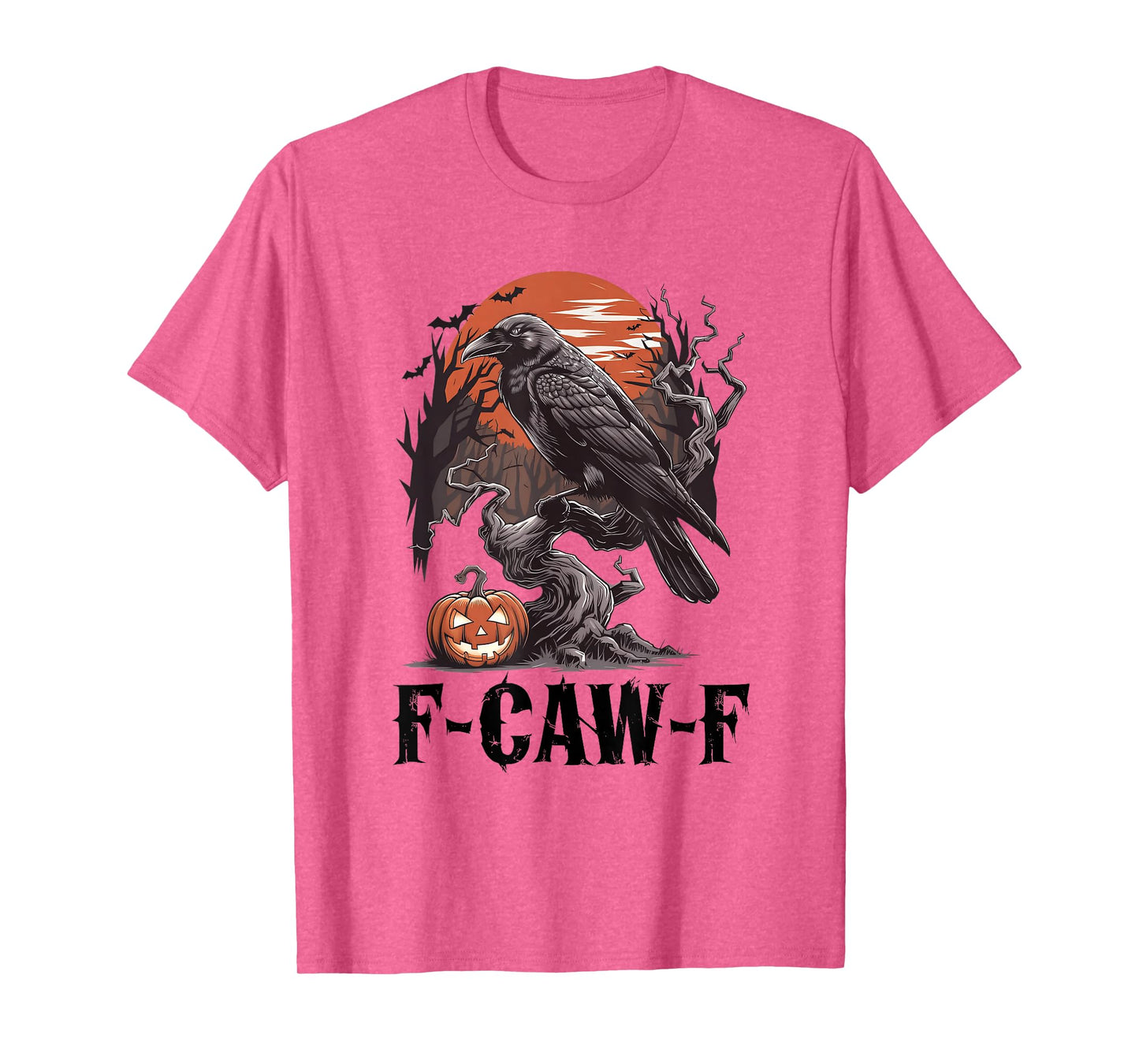 F-Caw-F Black Crow Pun Funny Bird Cawing Grunge T-Shirt
