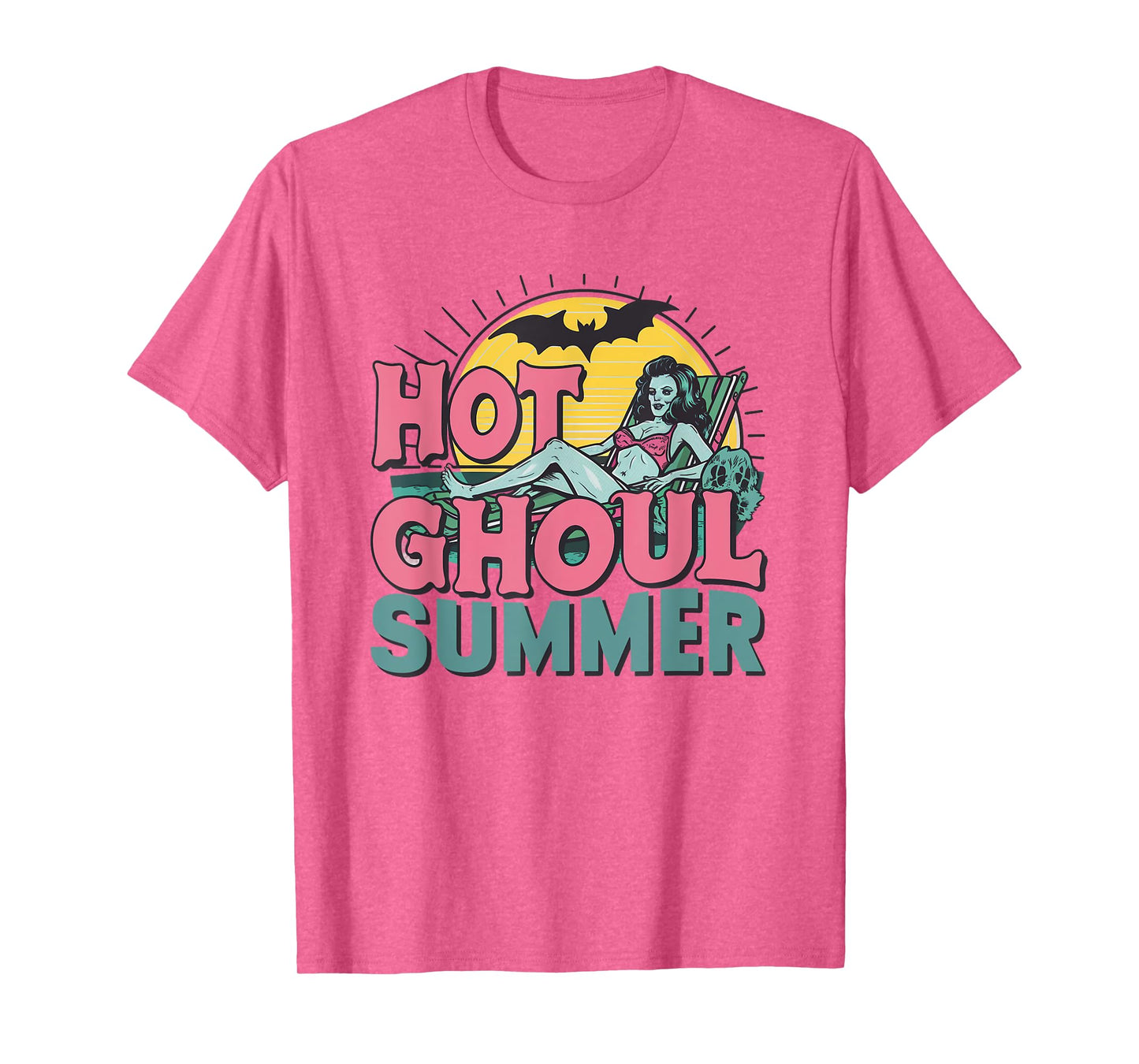 Hot Ghoul Summer Spooky Retro Zombie Pin-Up Halloween T-Shirt