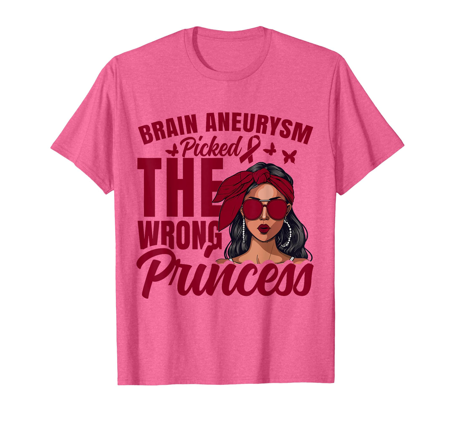 Brain Aneurysm Awareness Princess Survivor Brain Aneurysm T-Shirt