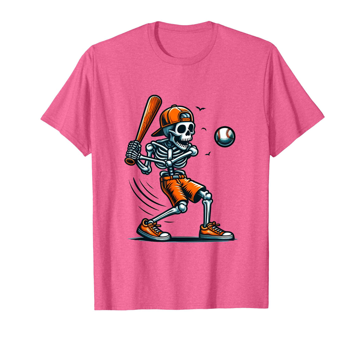 Skeleton Baseball Halloween Funny Spooky Player Baseball T-Shirt