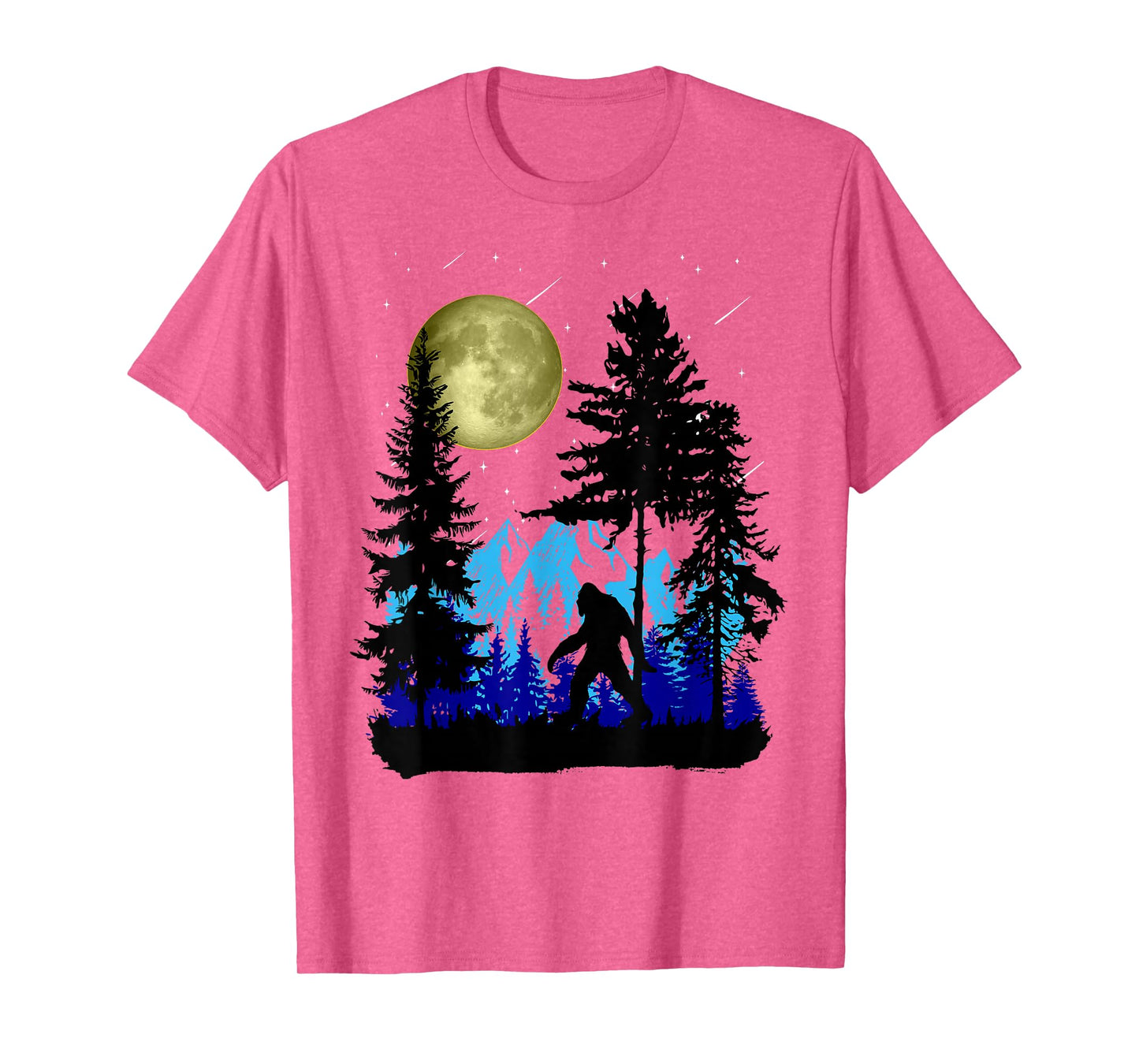 Bigfoot Hiding Under Full Moon for Sasquatch Lover T-Shirt