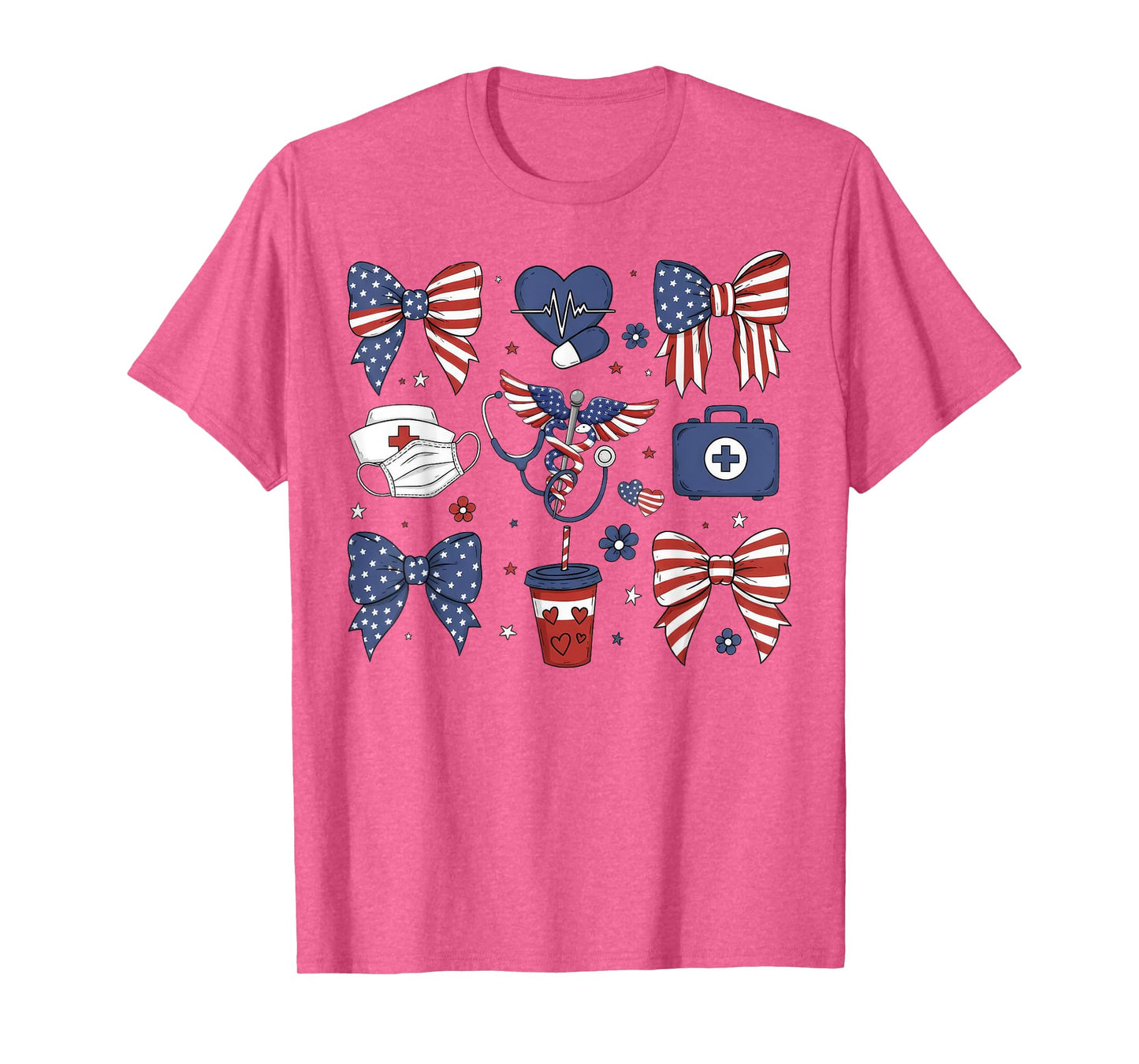 Coquette Emergency Department Patriotic ER Nurse 4th Of July T-Shirt
