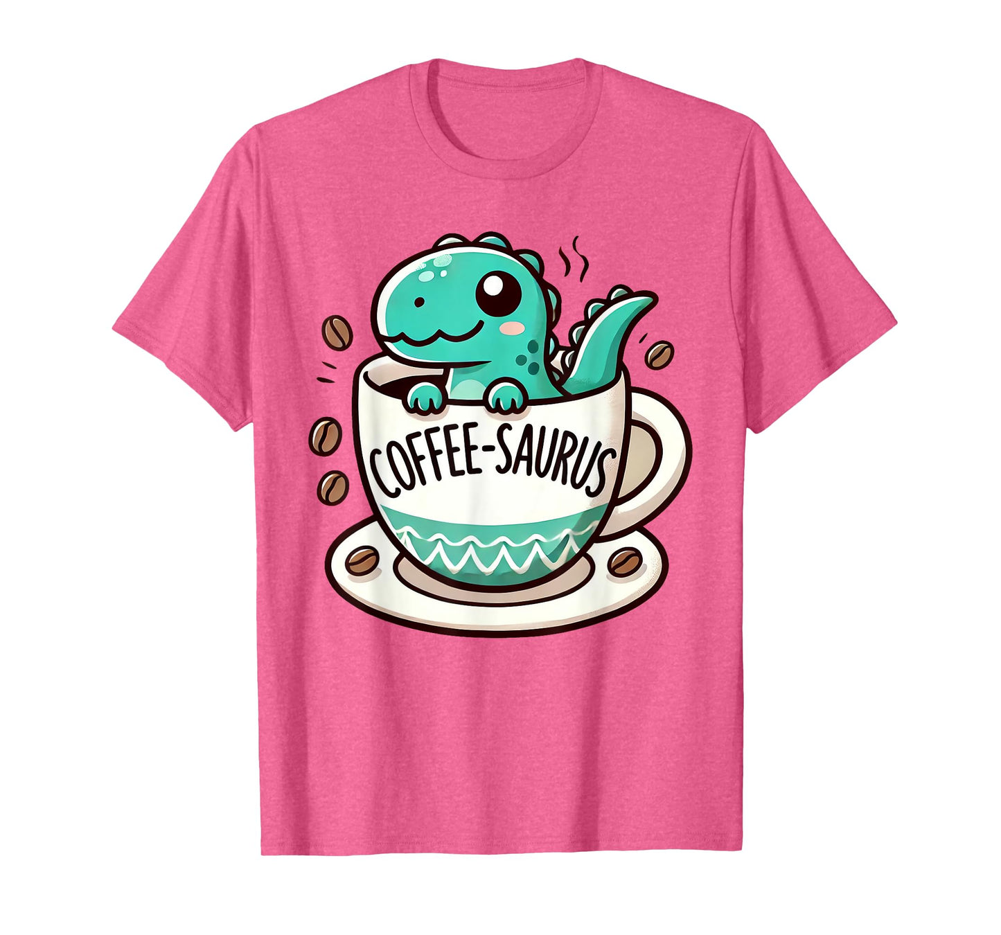 Coffee-Saurus Dinosaur Coffee Lover Art T-Shirt