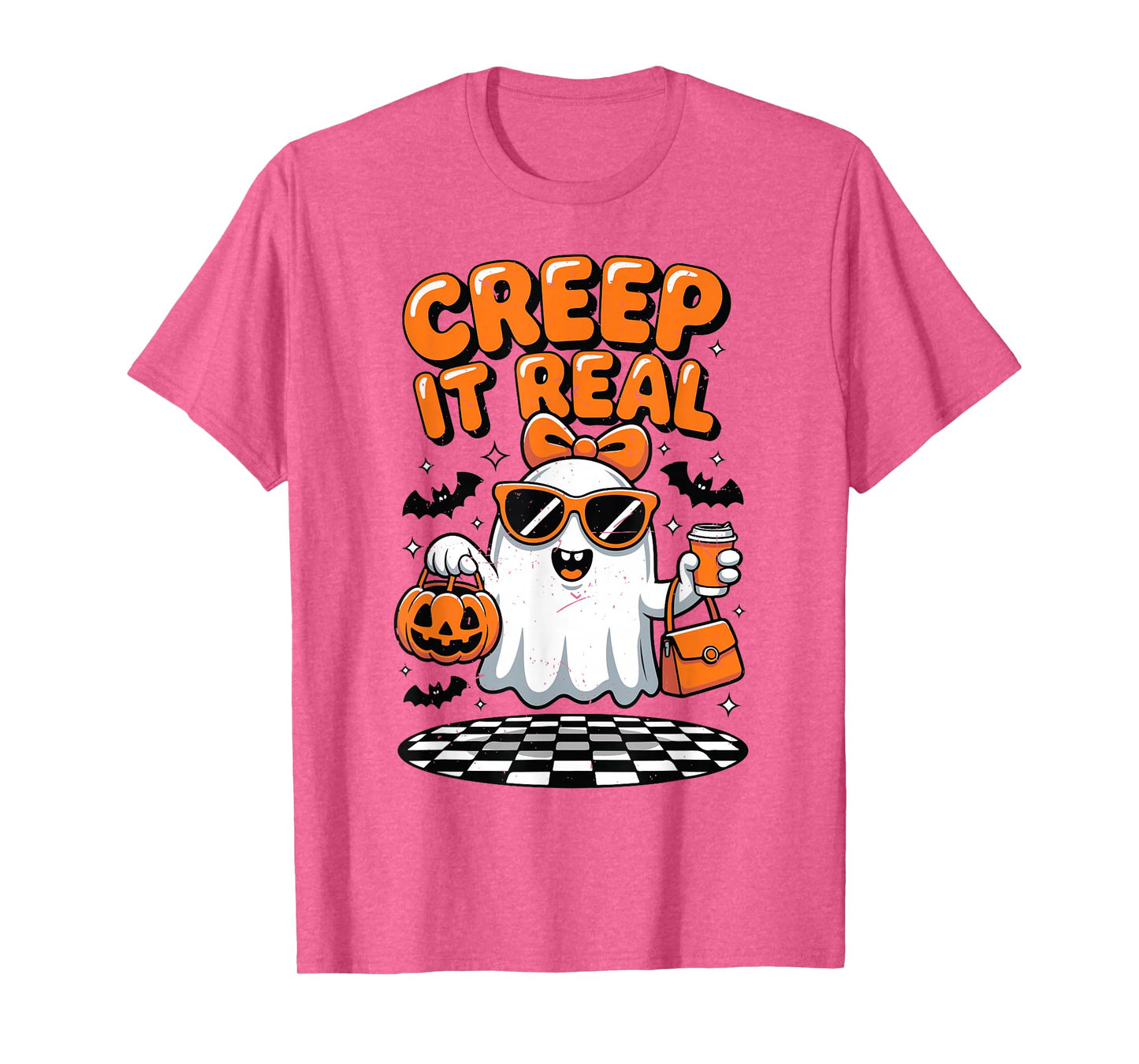 Girl Toddler Creep It Real Cute Halloween Ghost Drink Coffee T-Shirt