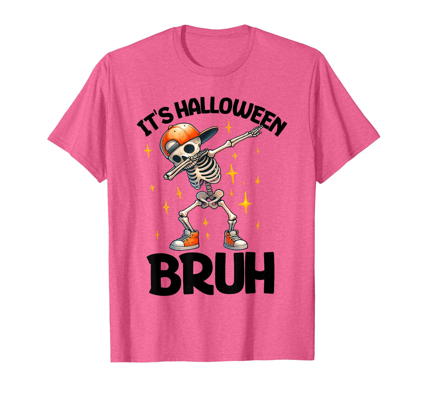 Bruh Halloween Boys Kids Halloween Skeleton T-Shirt