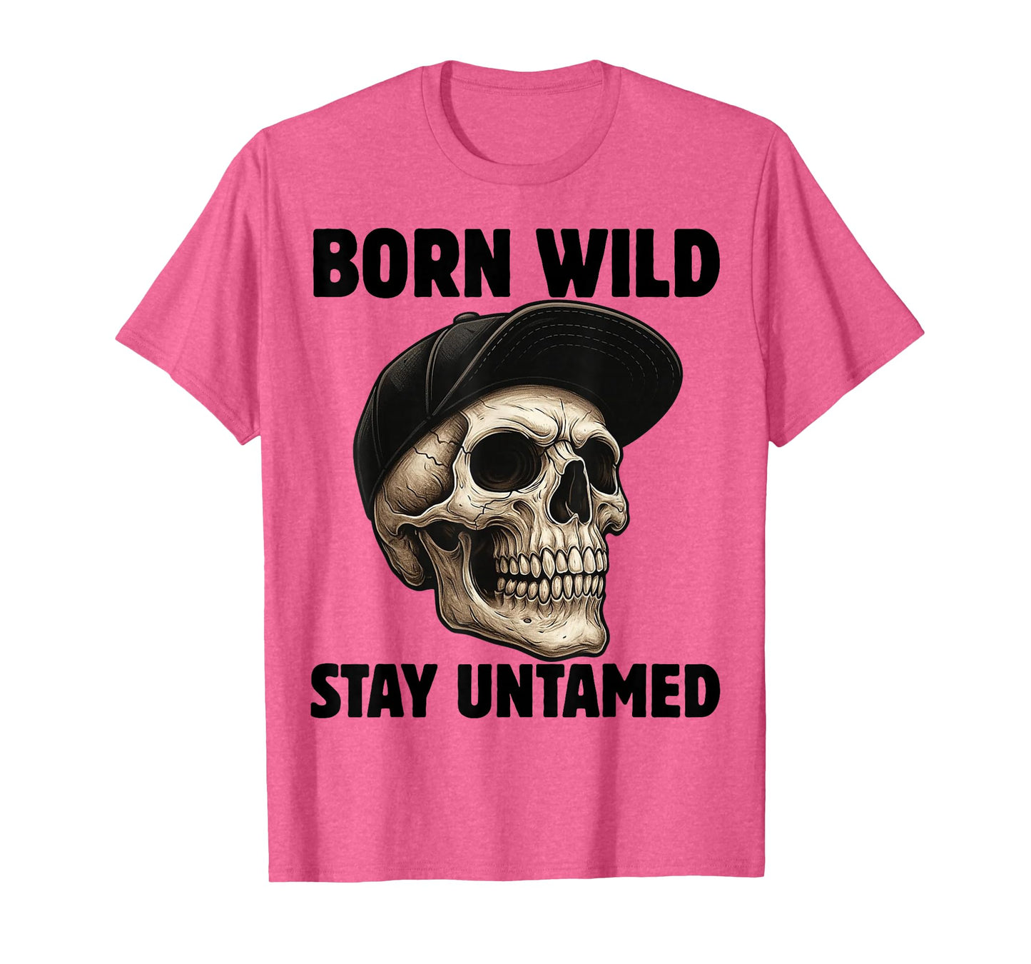 Skull in Cap Street Style Urban Art Skeleton T-Shirt