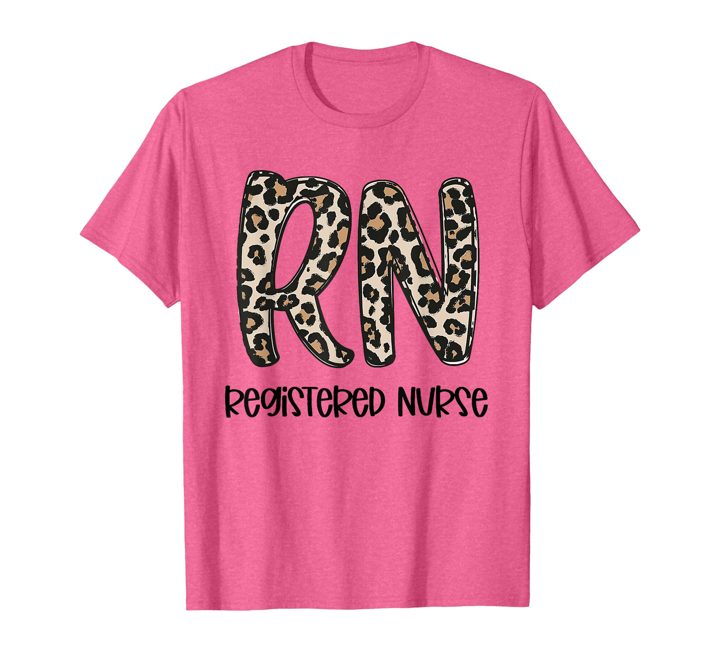 Women Registered Nurse - RN Nursing Leopard Print Nurse Day T-Shirt