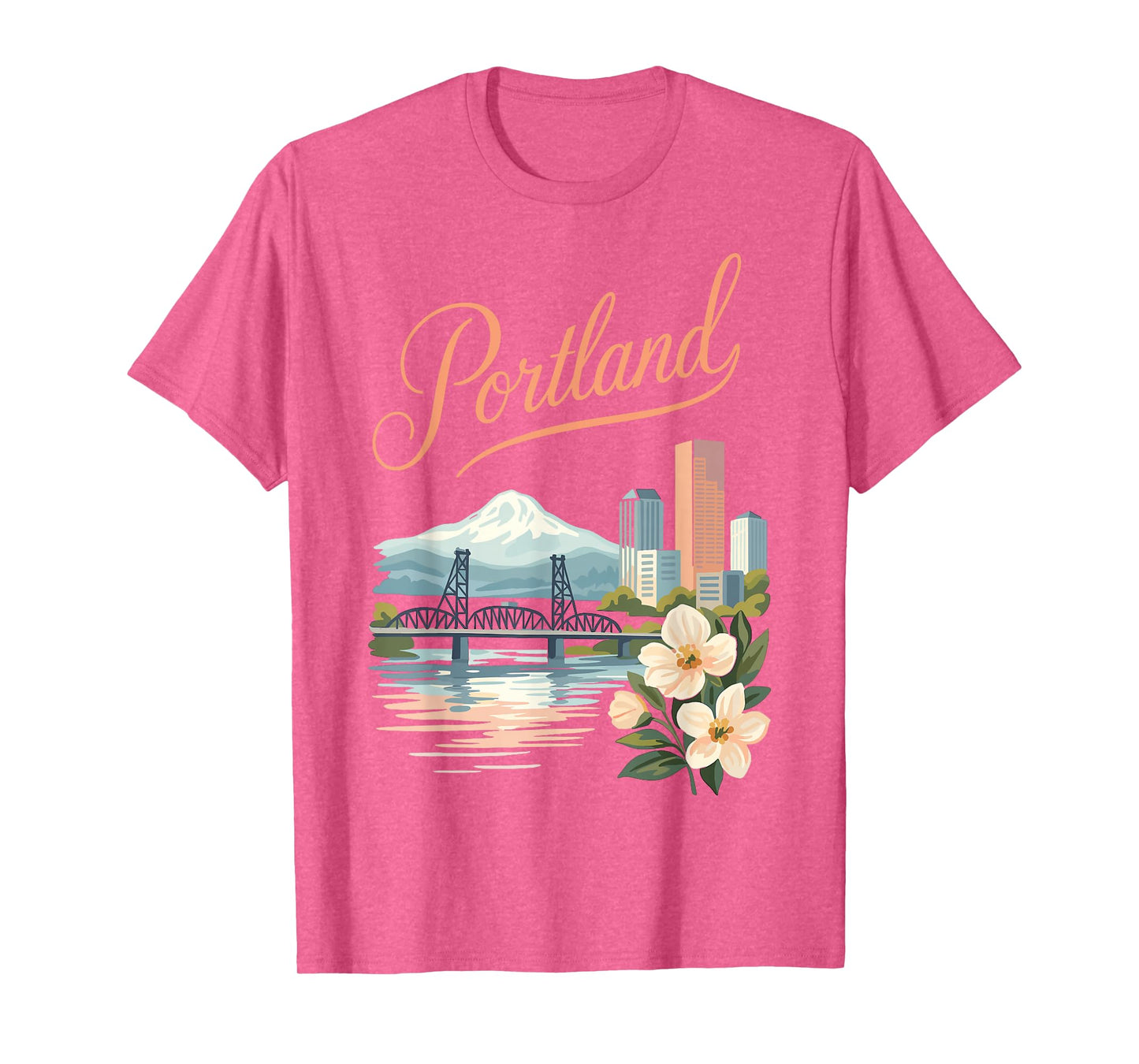 Portland Oregon City Skyline Pacific Northwest Graphic T-Shirt