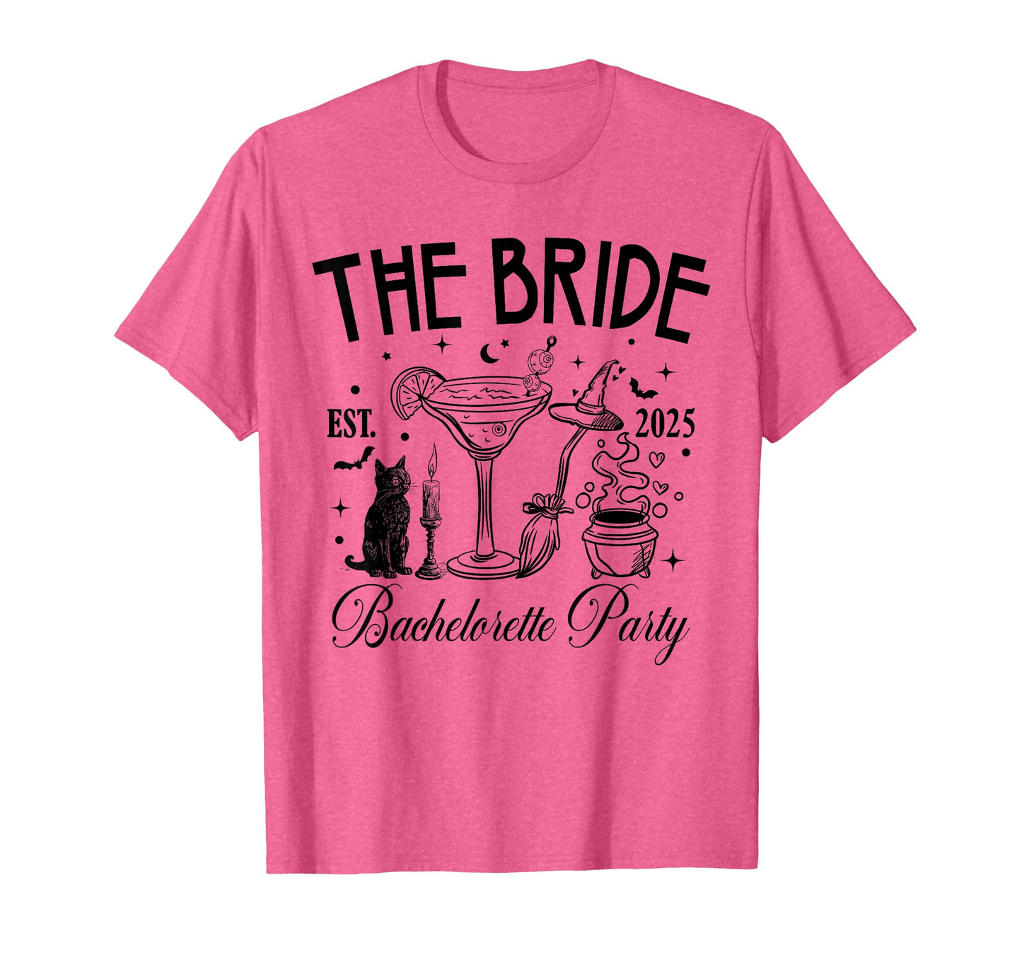 The Bride Est. 2025 Gothic Skeleton Bachelorette Party T-Shirt