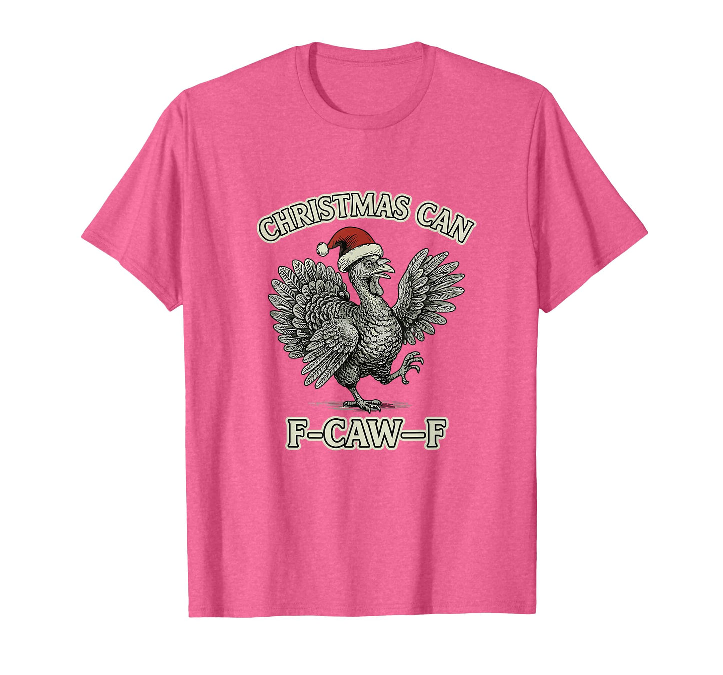 Funny Anti Christmas Turkey F-Caw-F Vintage T-Shirt