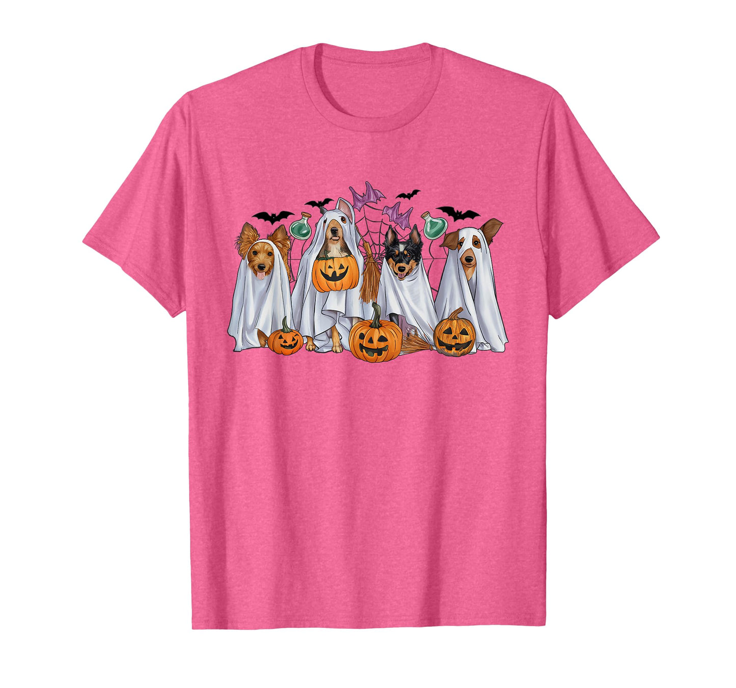 Halloween Boo Dogs Ghost Pumpkins Spooky Dog Lover Outfit T-Shirt for Men Women Girls Kids