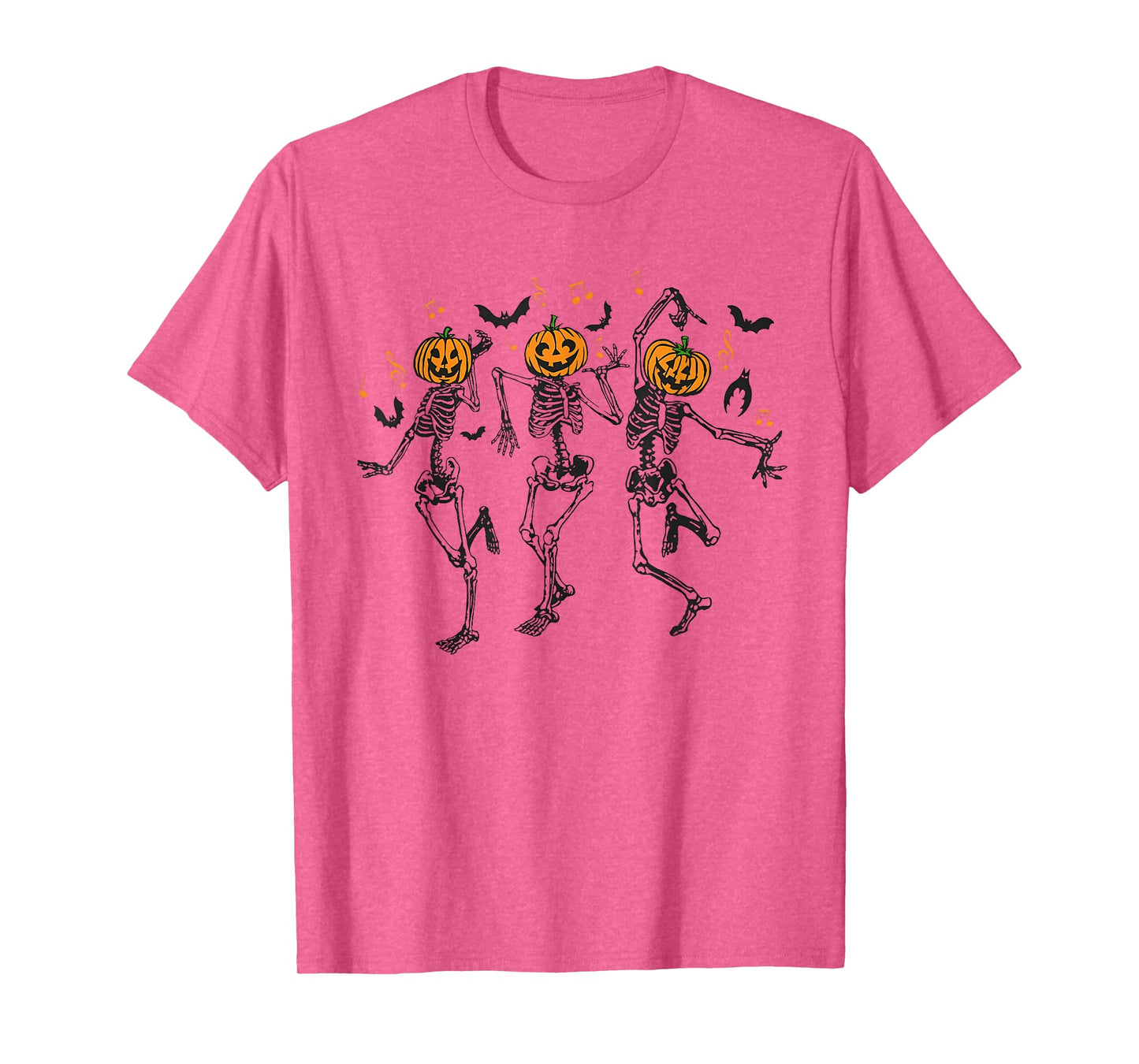 Retro Spooky Cute Fall Pumpkin Skeleton Dancing Men Women T-Shirt