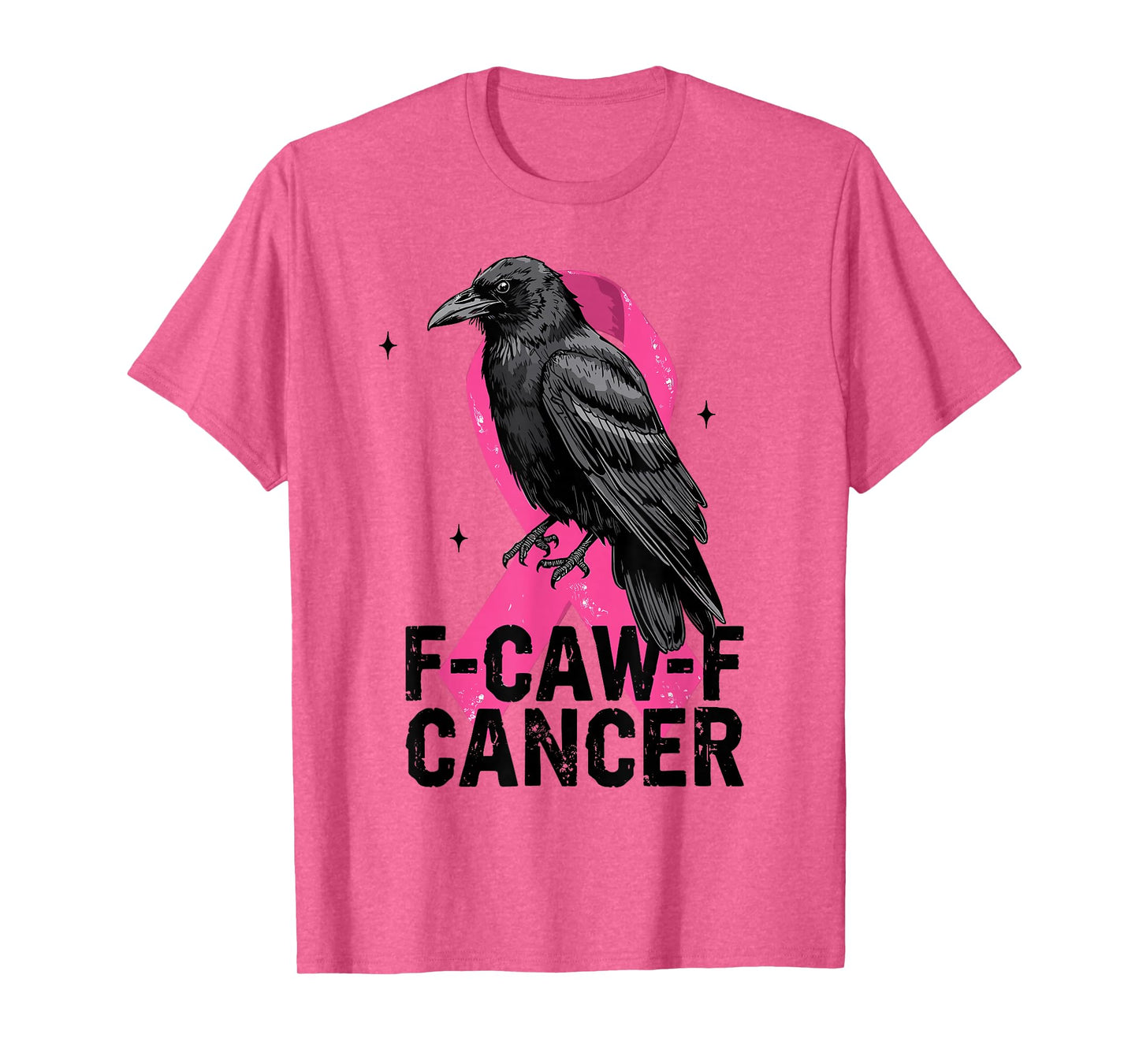 Black Crow F-Caw-F Breast Cancer Awareness Pink Ribbon T-Shirt
