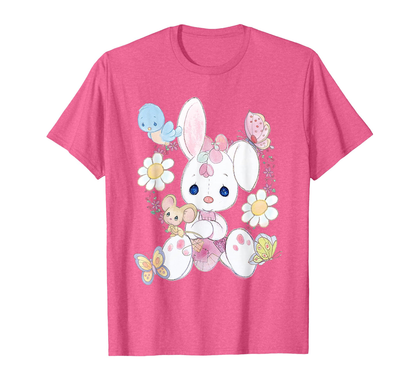 Precious Moments Cute Bunny Rabbit with Flowers T-Shirt