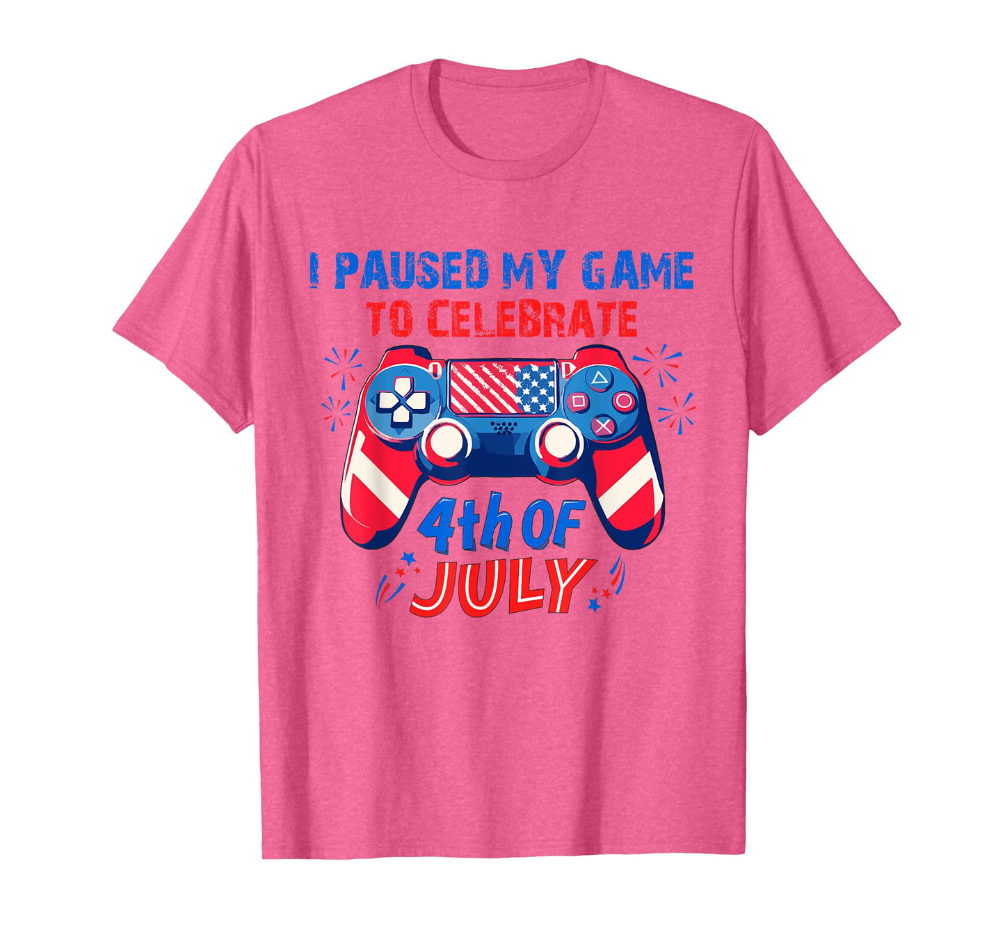 Gamer 4th Of July American Flag Gaming Lover Boys Girls Teen T-Shirt