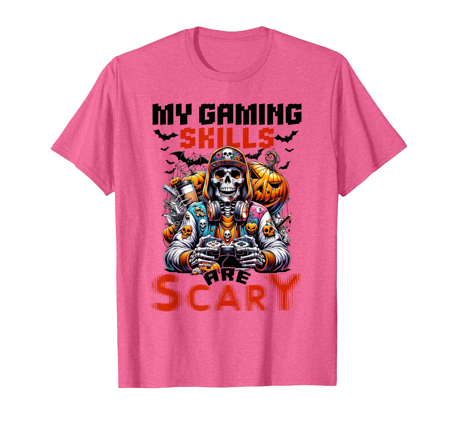 My Gaming Skills are Scary Halloween Gamer Boys Kids T-Shirt