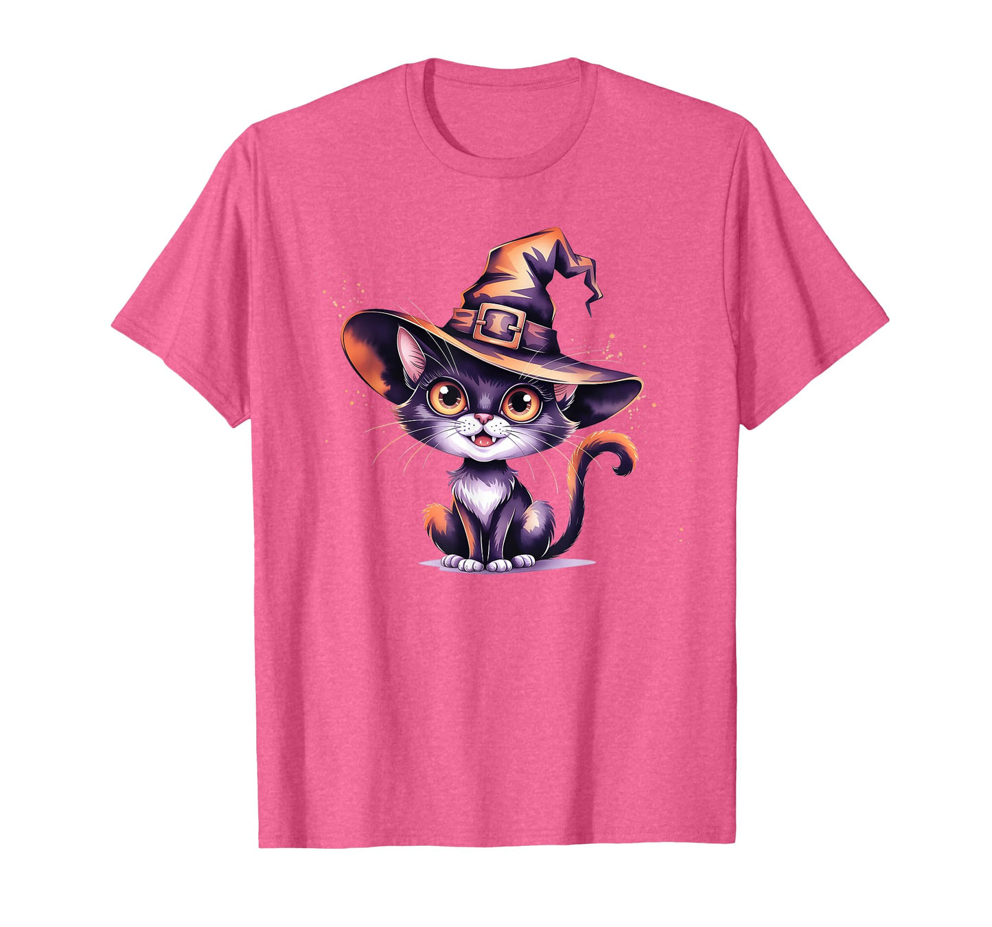 Cute Witch Black Cat Spooky Witches Squad Wizard Halloween T-Shirt