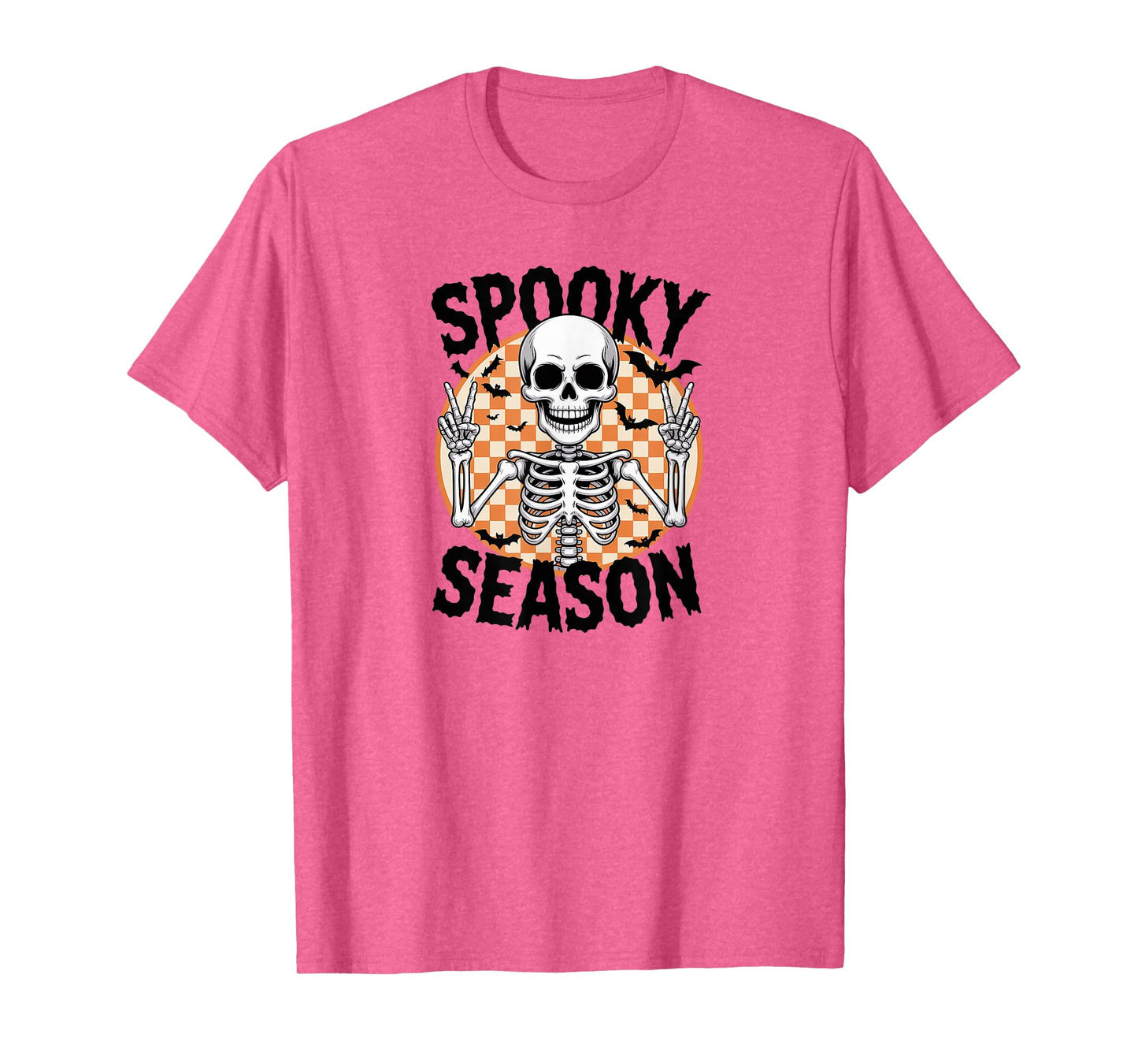 Spooky Season Skeleton Peace Sign Halloween T-Shirt