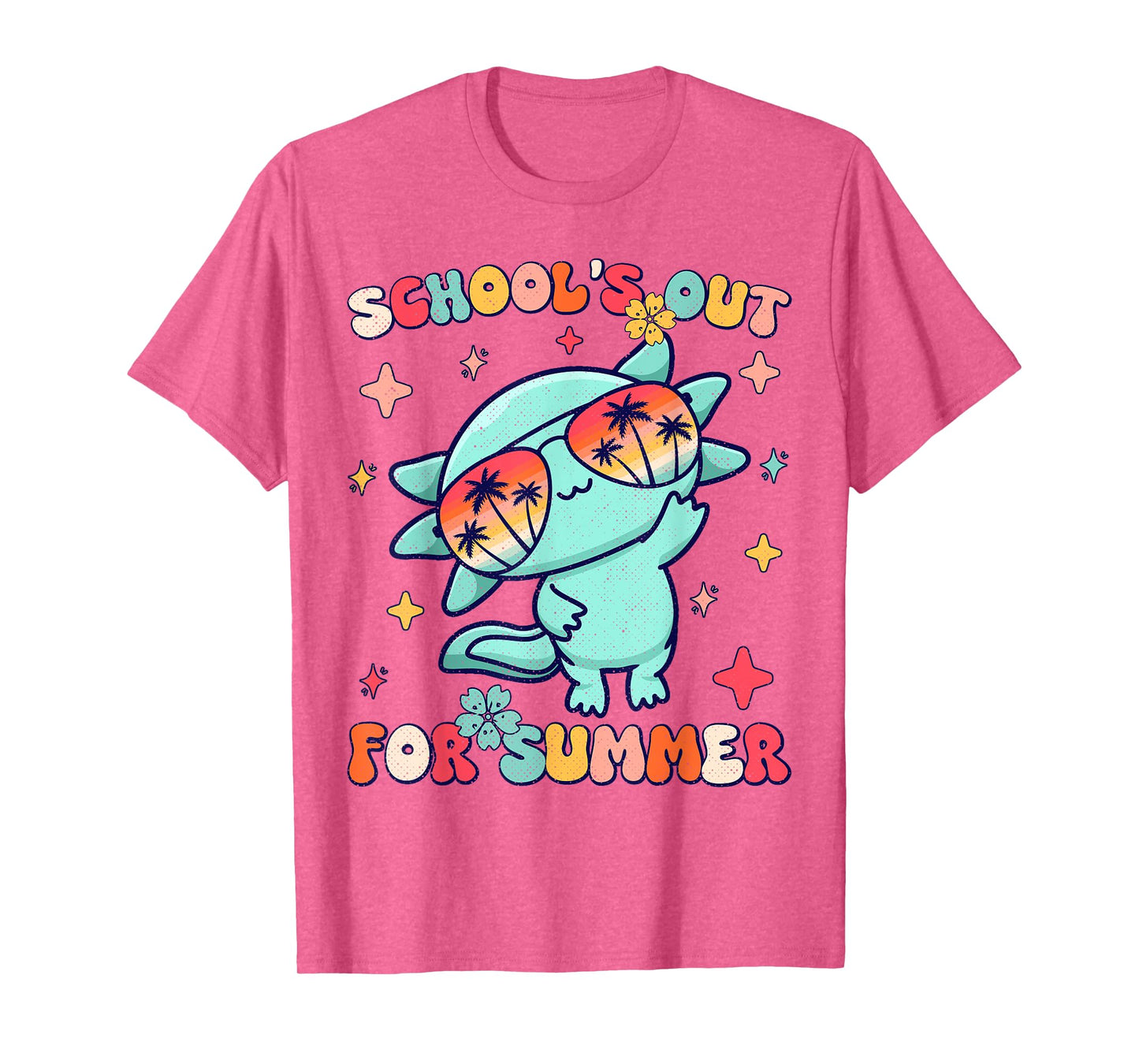 School's Out For Summer Teacher Axolotl Last Day Of School T-Shirt