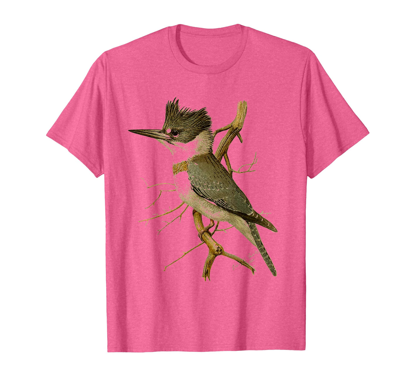 Kingfisher Birding for Birders Bird Lovers Kingfisher Bird T-Shirt - Kids, Unisex, Nature Lovers, Vacation Wear - White - Small - Short Sleeve - T-Shirt