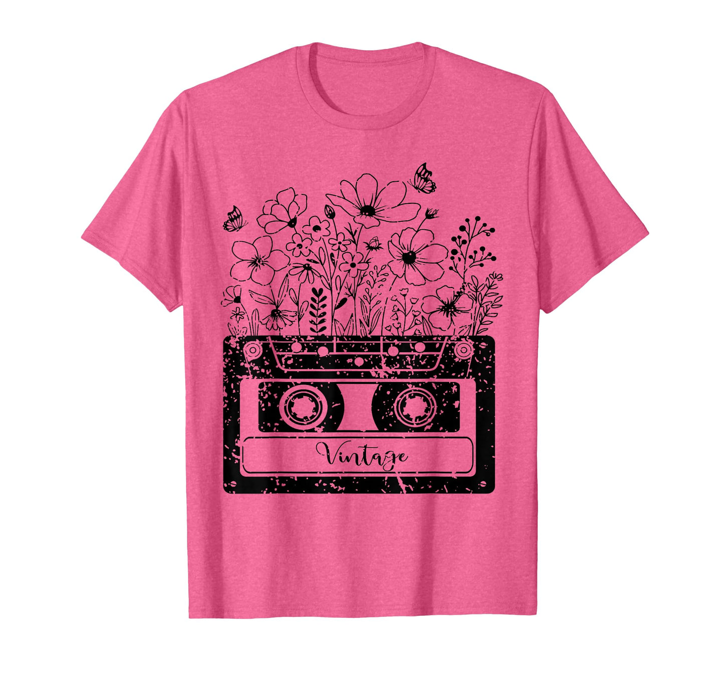 Vintage Cassette Wildflower, Tapes Mixtapes 80s 90s Music T-Shirt