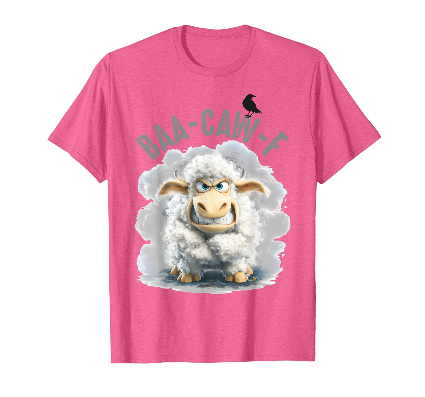 Funny Back Off – Sheep Baa + Crow Caw Pun for Introverts T-Shirt