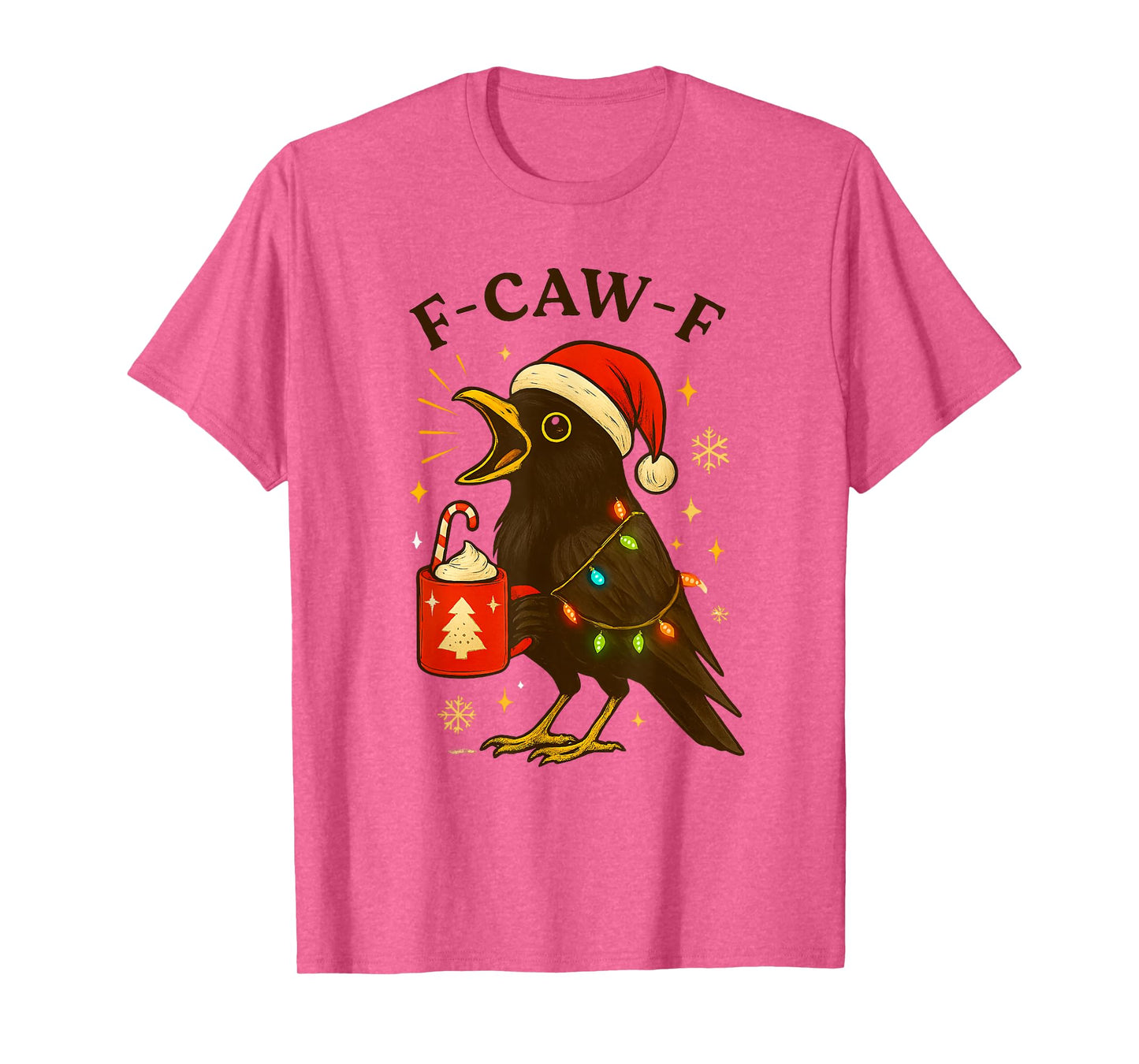 F-Caw-F Christmas Crow Raven Funny Festive T-Shirt