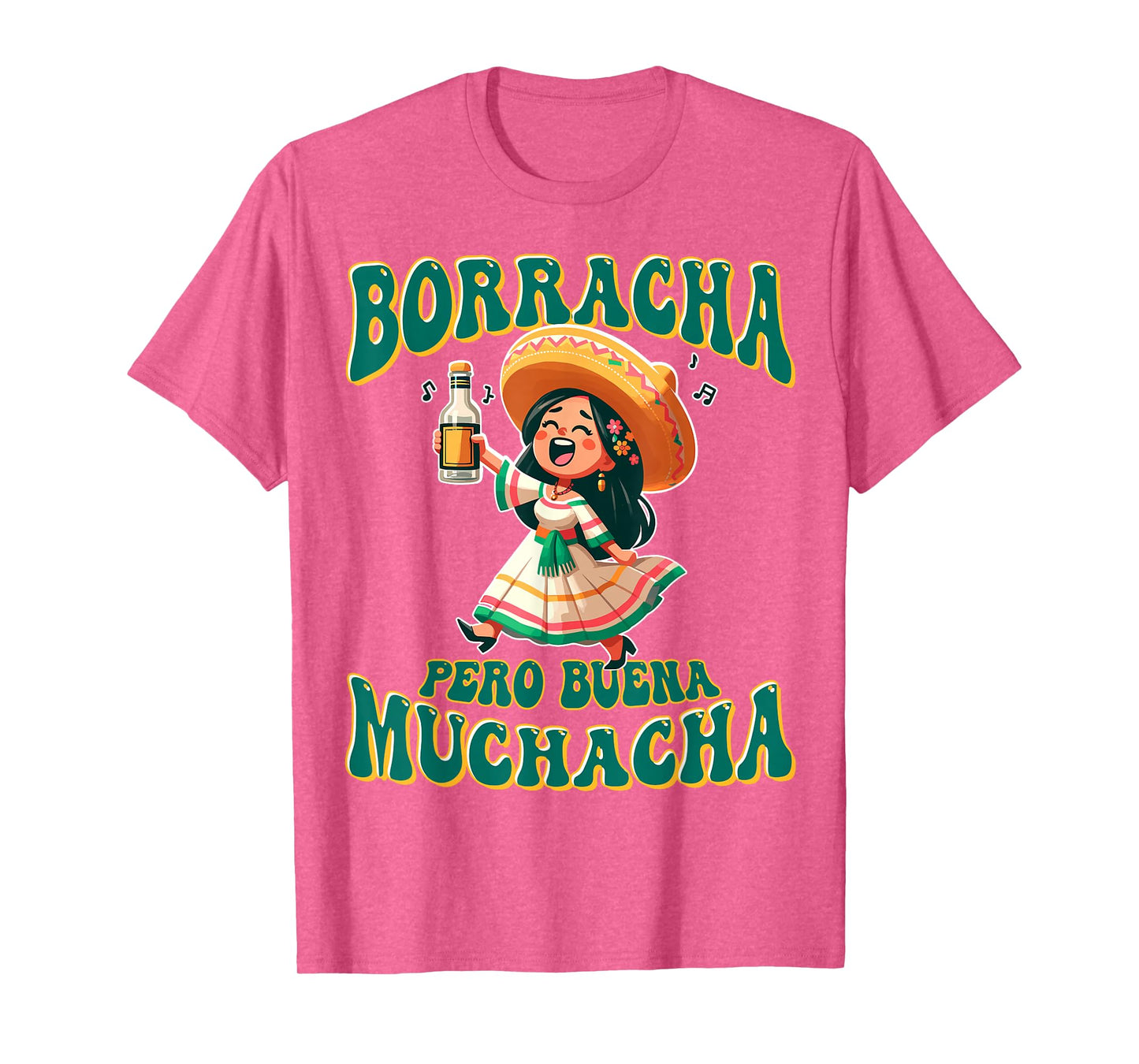 Borracha Pero Buena Muchacha Funny Women Retro T-Shirt