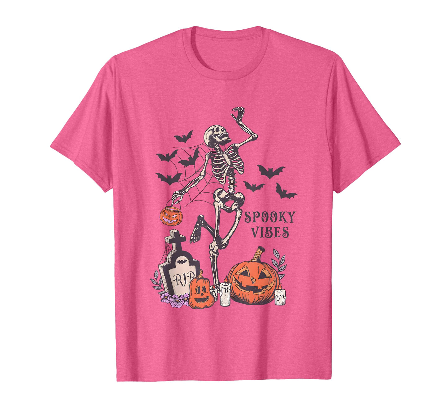 Stay Spooky Vibes Dancing Skeletons Halloween T-Shirt