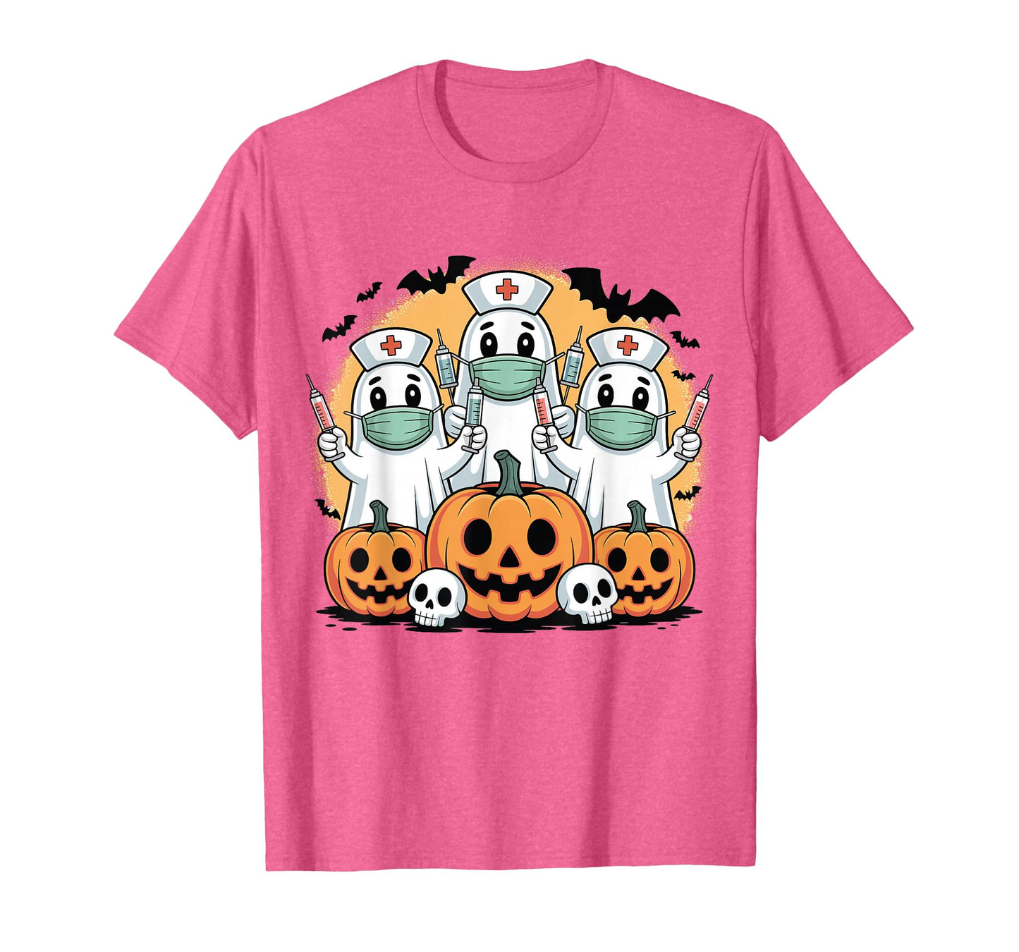 Halloween Nurse Nursing Funny Health Worker RN Ghost Nurses T-Shirt