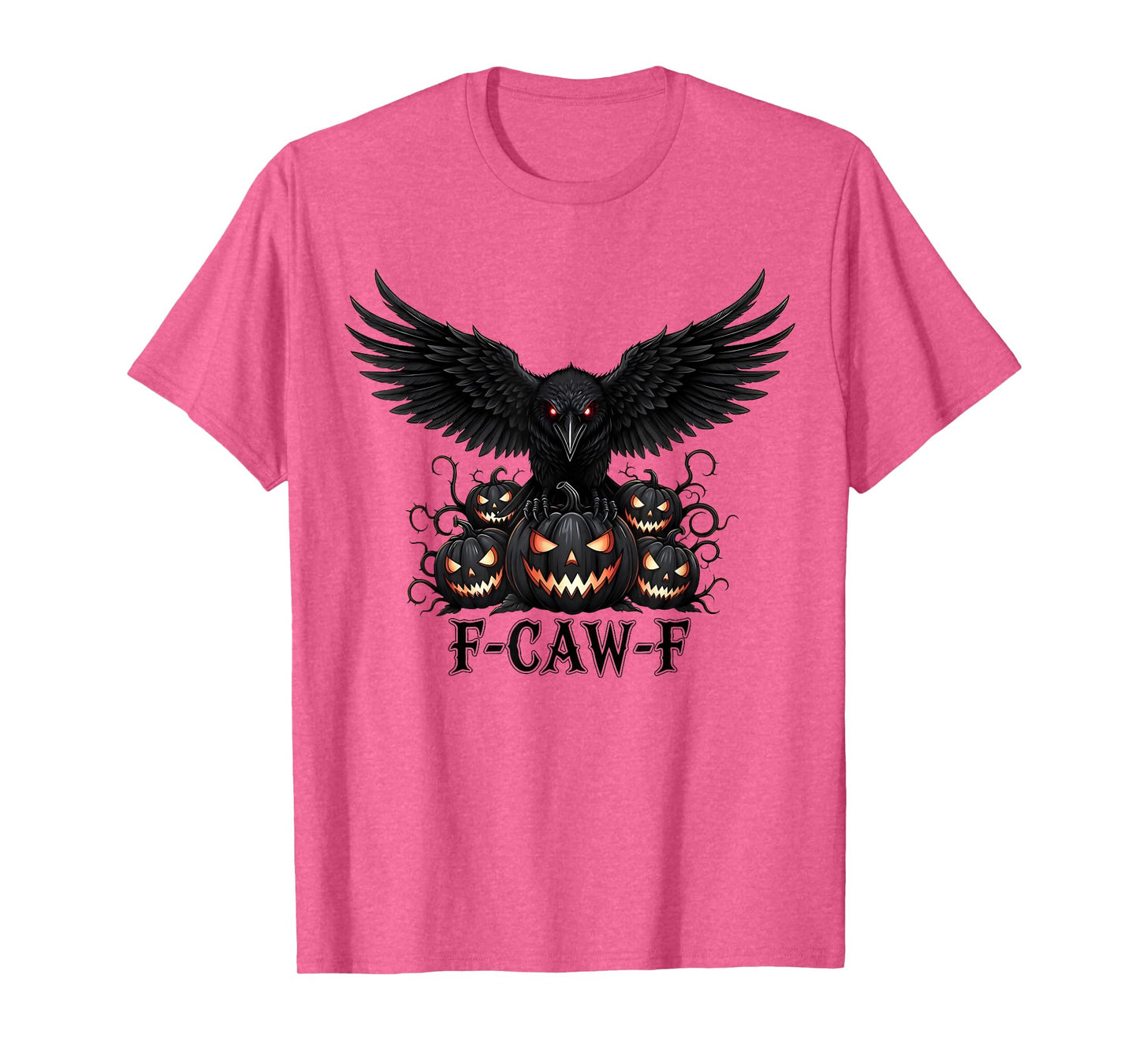 Halloween Costume F Caw F Black Bird F-Caw-F Crow Pumpkin T-Shirt