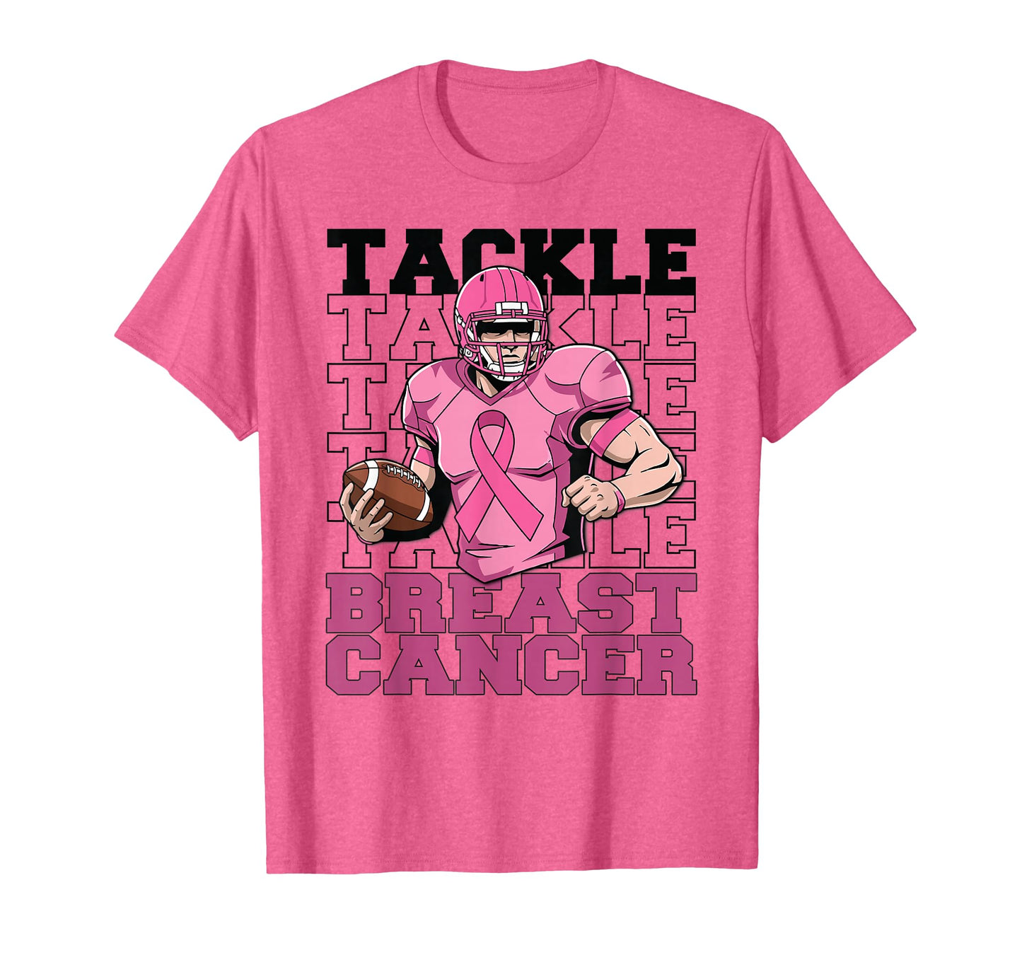 Tackle Breast Cancer Awareness American Football Women Kids T-Shirt
