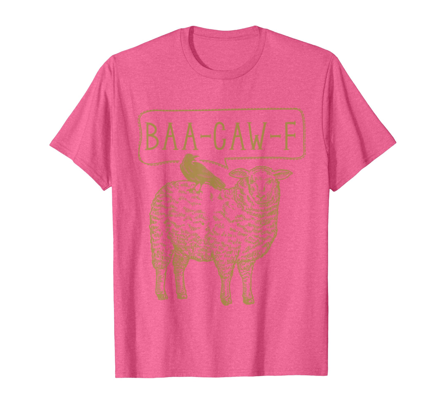Funny Back Off Shirt Sheep Baa Crow Caw Insult Pun Tee T-Shirt