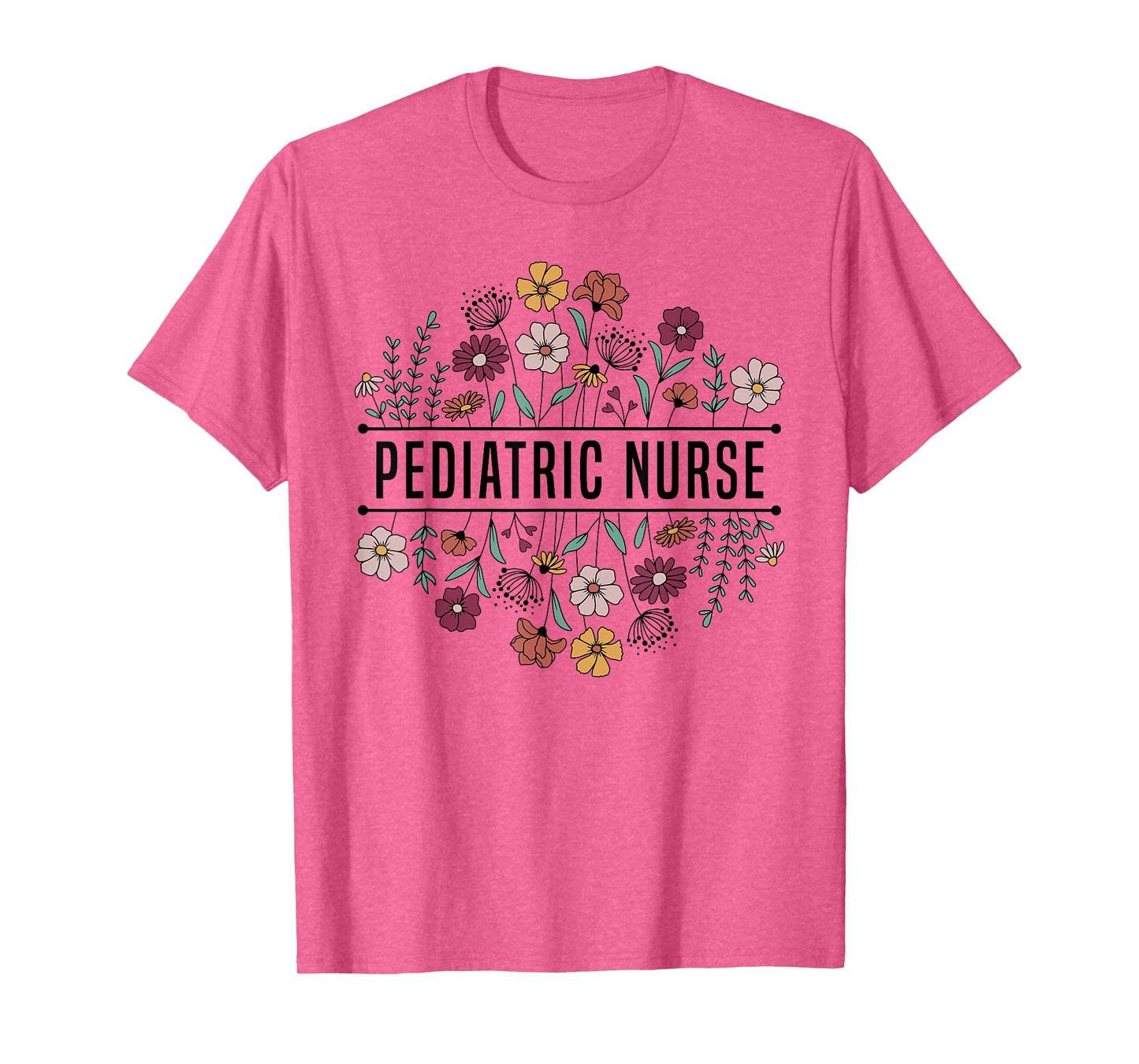 Groovy Pediatric Nursing Flowers Nursing School Nurse Life T-Shirt
